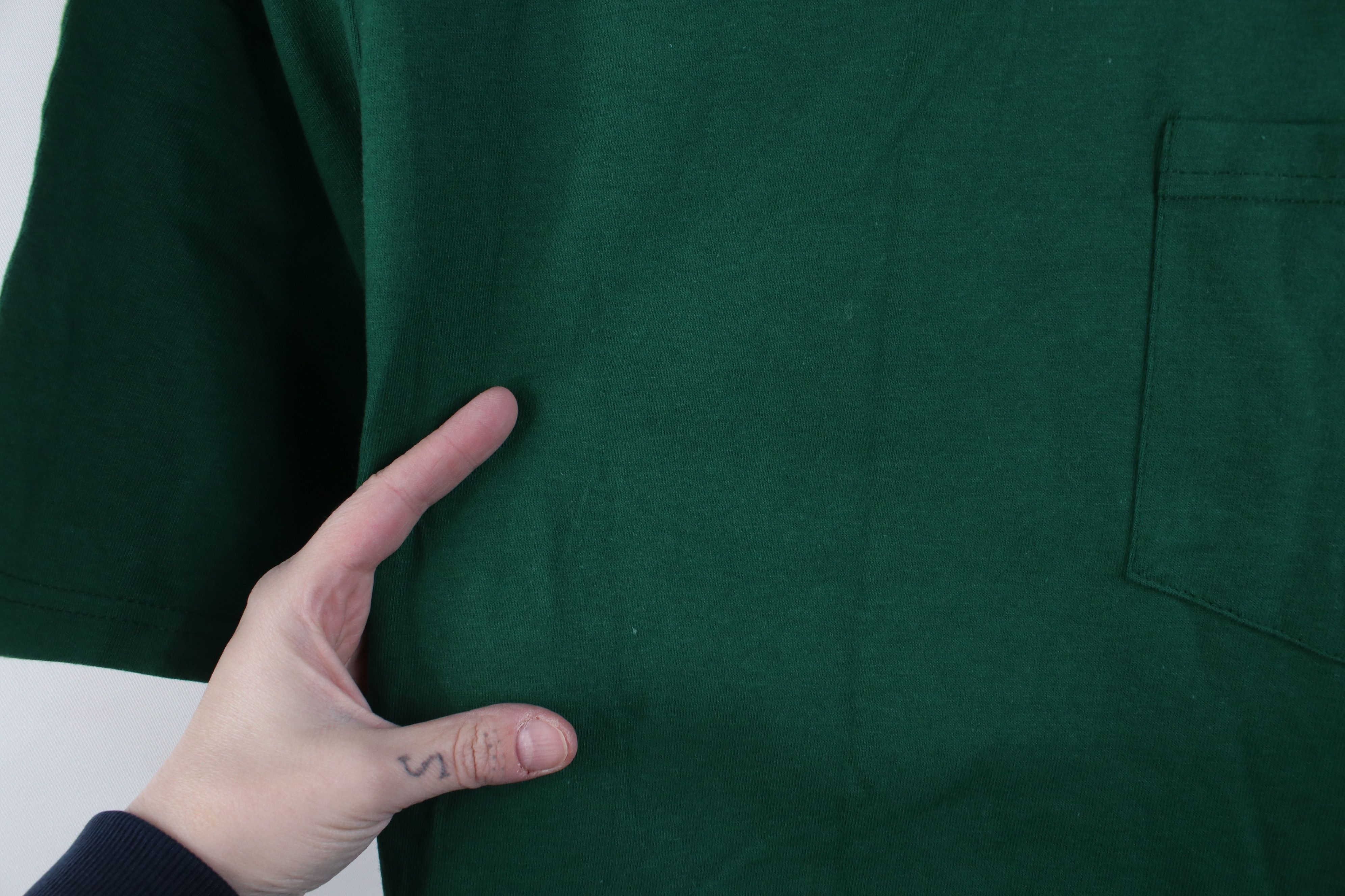 Hanes Deadstock Vintage Y2K Hanes Beefy Pocket T-Shirt Green Size US XL / EU 56 / 4 - 4 Thumbnail