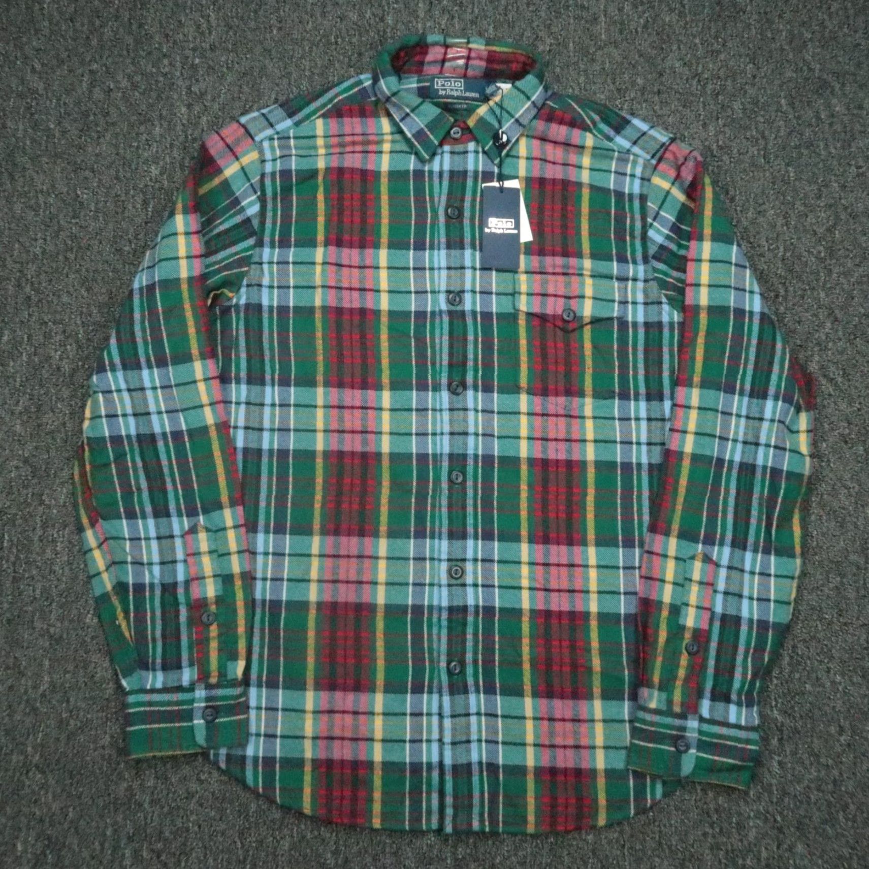 Polo Ralph Lauren Polo Ralph Lauren Shirt Men Large Green Plaid Classic Flannel Button Up NWT Size US L / EU 52-54 / 3 - 2 Thumbnail