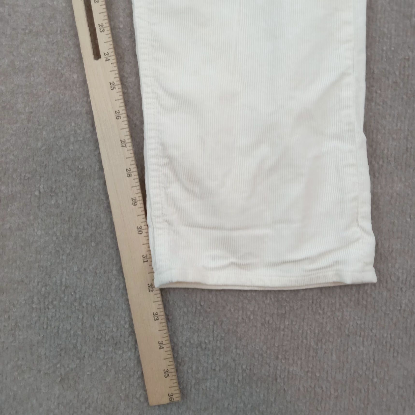 Vintage Oobe Mens Corduroy Pants 34x32 Extra Large Beige Straight Stretch Flat Front Size US 34 / EU 50 - 3 Thumbnail