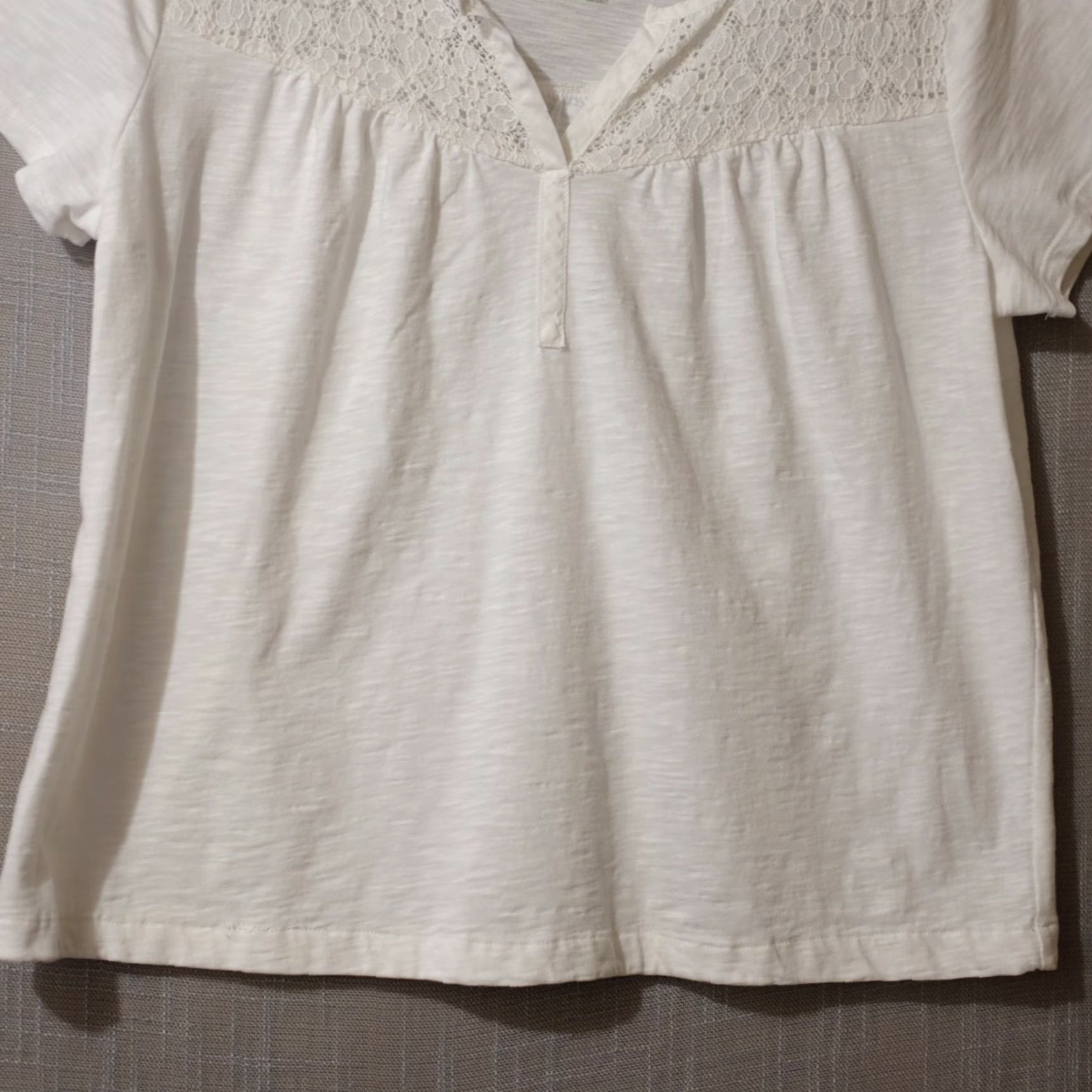 Vintage St. John's Bay Shirt Womens L White Lace Pullover Short Sleeve St. John's Bay Size L / US 10 / IT 46 - 4 Thumbnail