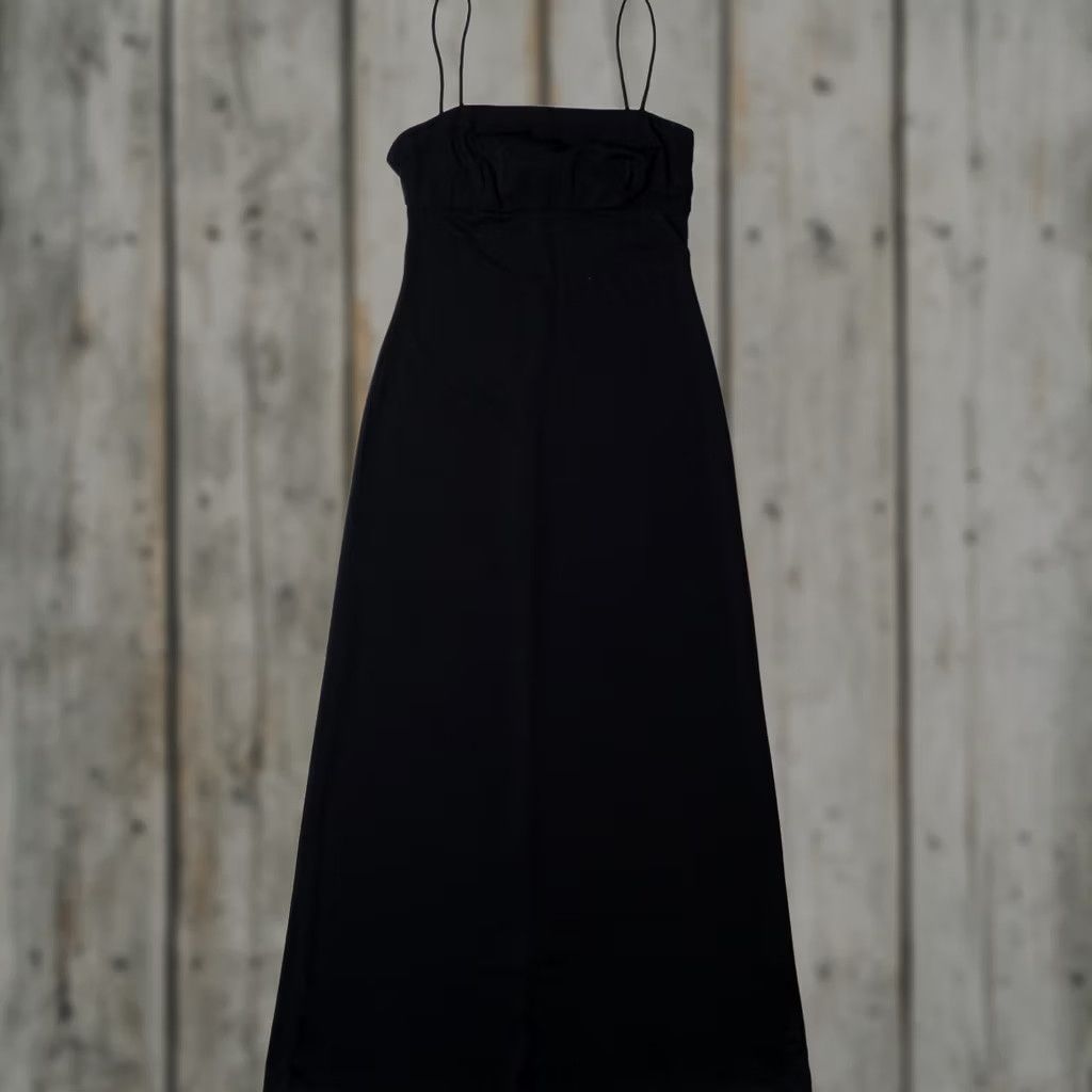 Vintage VINTAGE Teresa Page Black Open Tie Back Dress X-Small Spaghetti Straps Dress Womens Size XL / US 12-14 / IT 48-50 - 1 Thumbnail