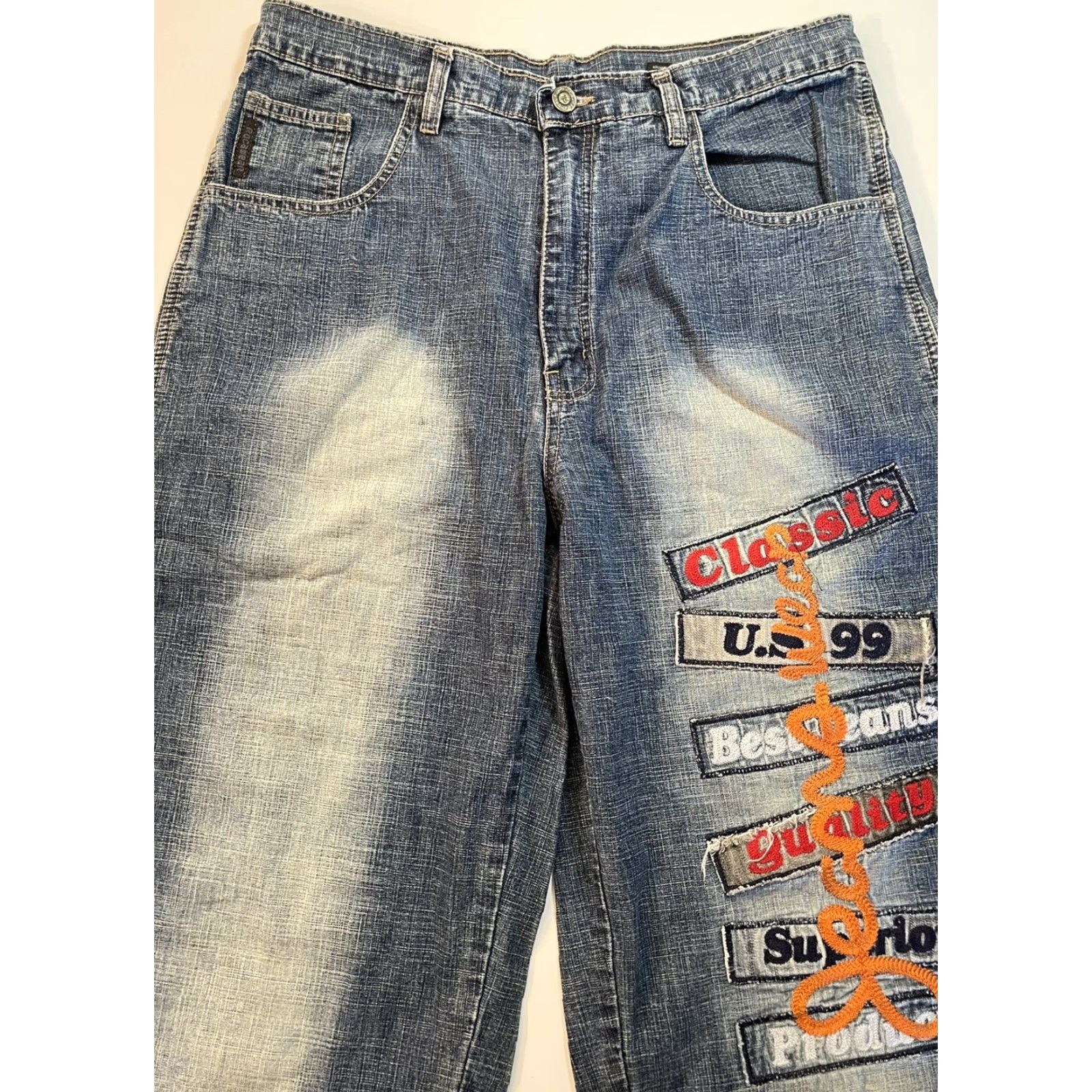 Rocawear VINTAGE Rocawear Jeans Denim Baggy 90s Streetwear Men 34 Blue Regular 34 Inseam Front Zip Size US 34 / EU 50 - 3 Thumbnail