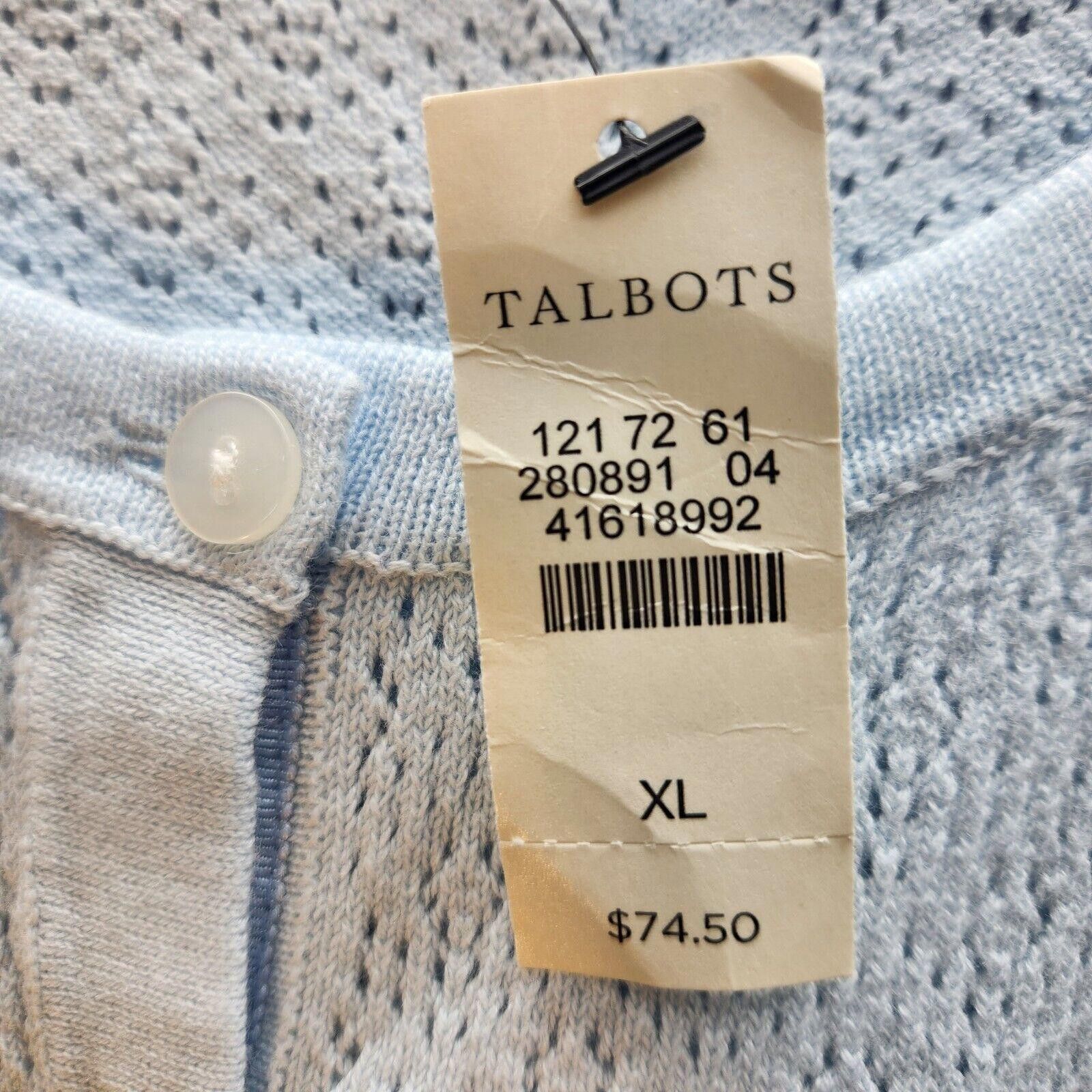 Designer New Talbots Pima Cotton Cardigan Light Blue Size XL Size XL / US 12-14 / IT 48-50 - 5 Thumbnail