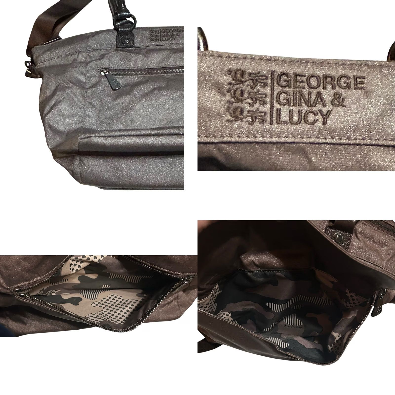 George Gina & Lucy George Gina & Lucy Crossbody Purse Bag GGL Model Tomcat Metallic Brown Handbag Size ONE SIZE - 10 Thumbnail