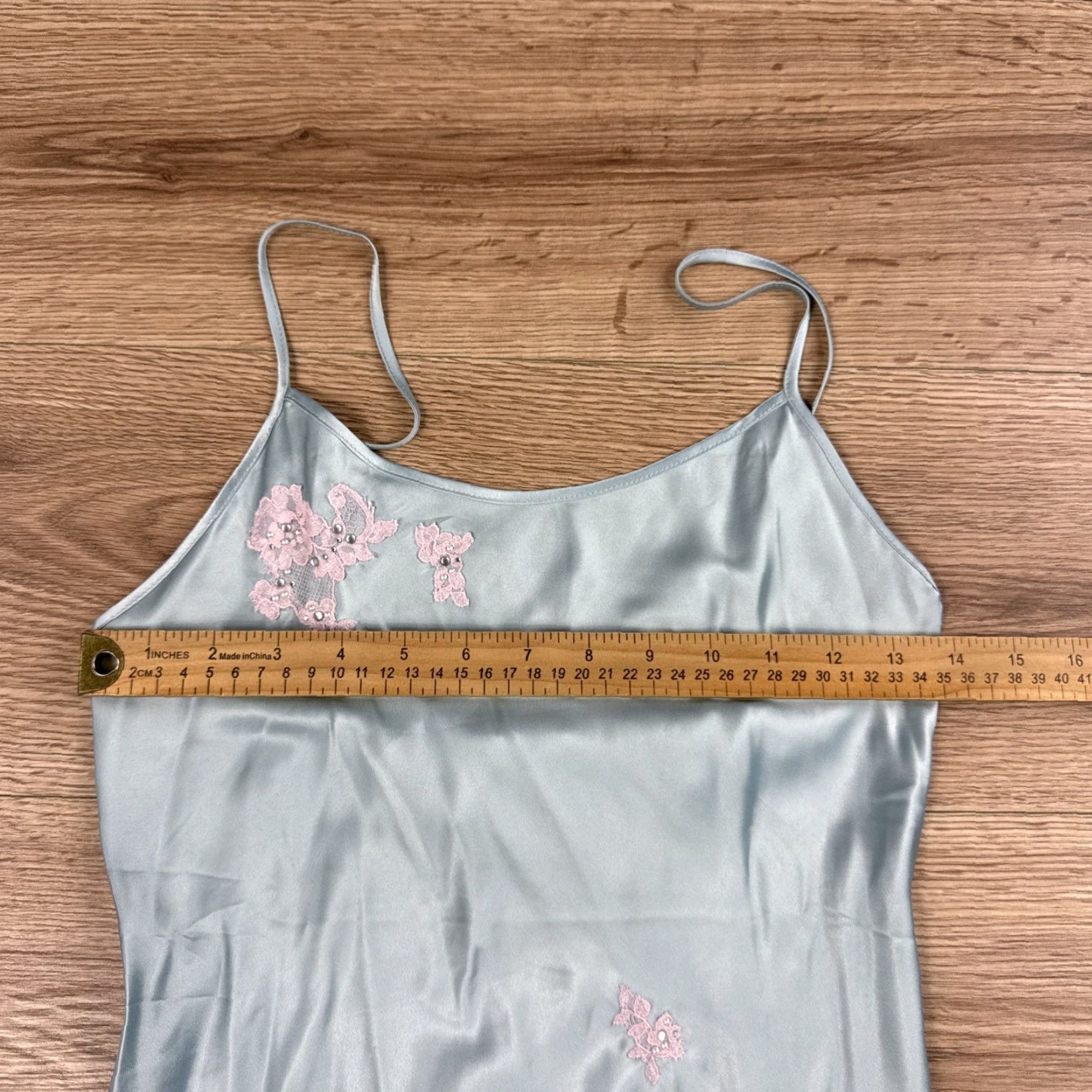Victoria\'s Secret Angels Madison Beer Teal & Pink Lace Chemise Slip Dress  XS Womens