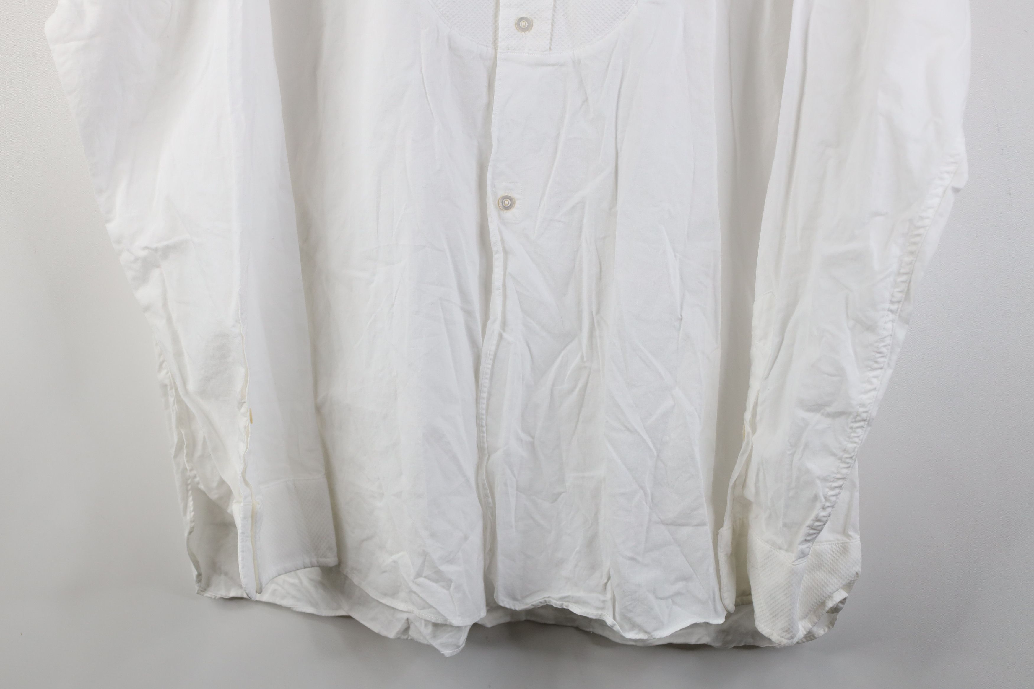 Ralph Lauren Vintage 90s Ralph Lauren Tuxedo Collared Button Shirt White Size US L / EU 52-54 / 3 - 3 Thumbnail
