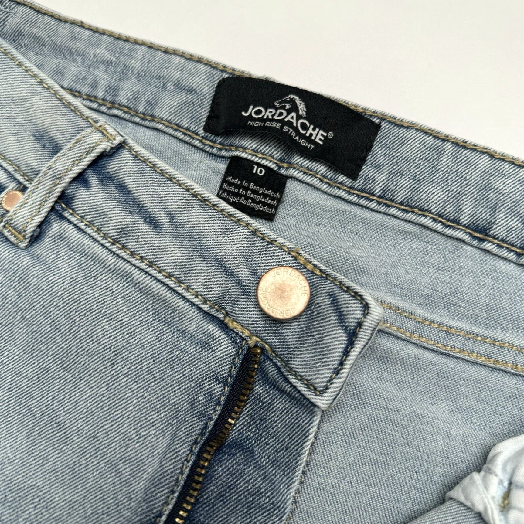 Jordache VINTAGE Jordache Jeans Women 90s Distressed Denim Blue Regular 28" Inseam Size 10 EUC Size 32" / US 10 / IT 46 - 5 Thumbnail