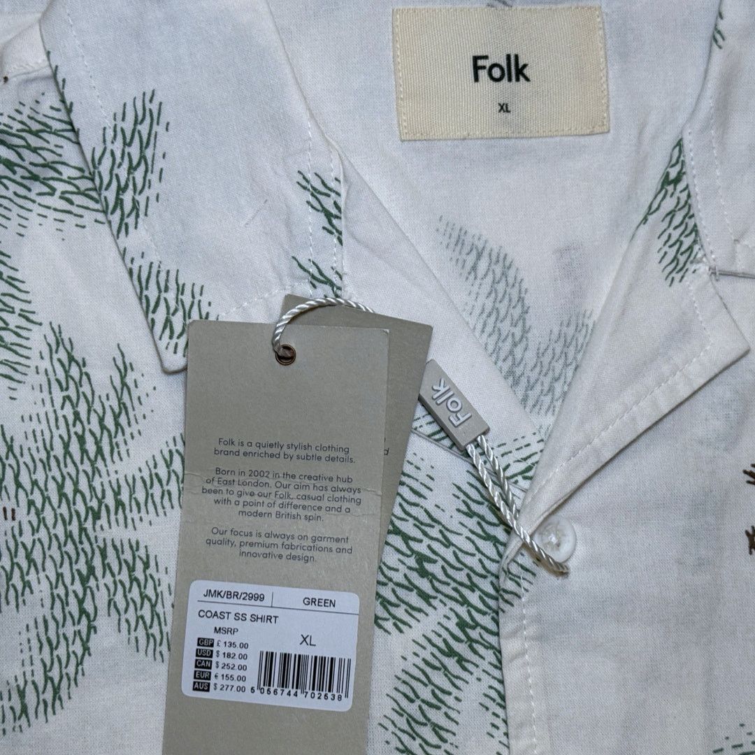 Folk Folk Clothing Coast CC Palm Tree Camp Collar Shirt XL Size US XL / EU 56 / 4 - 5 Thumbnail