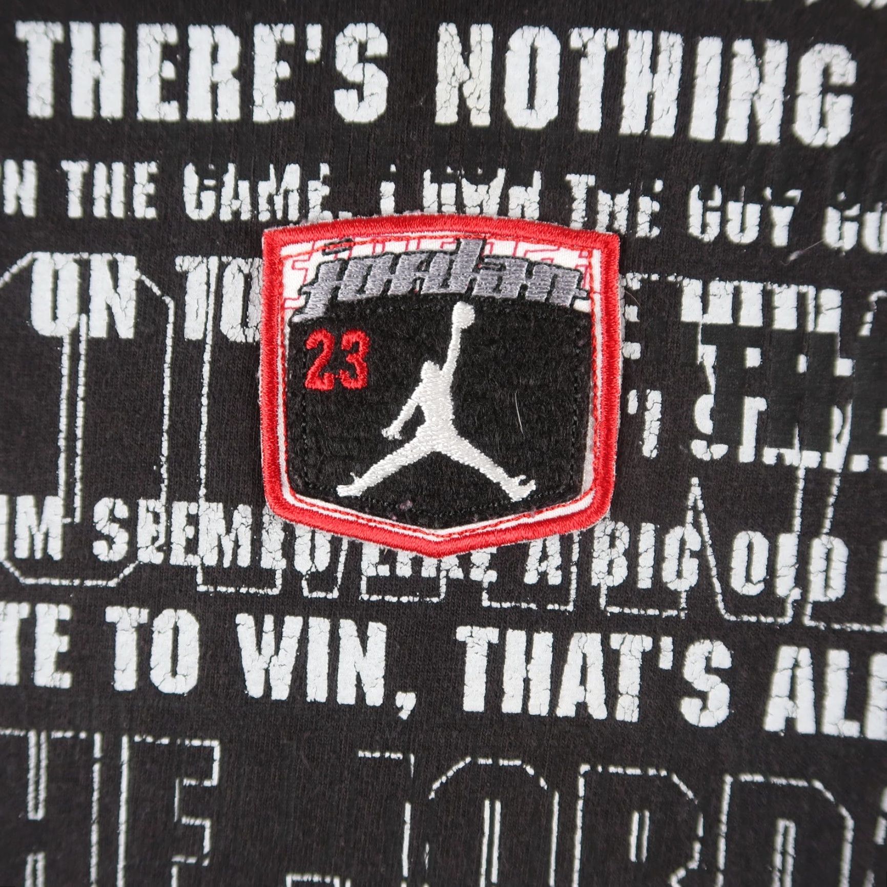 Jordan Brand VINTAGE Jordan T Shirt Mens XL Dominate Love of the Game Jumpman 23 Black Cotton Size US XL / EU 56 / 4 - 4 Thumbnail