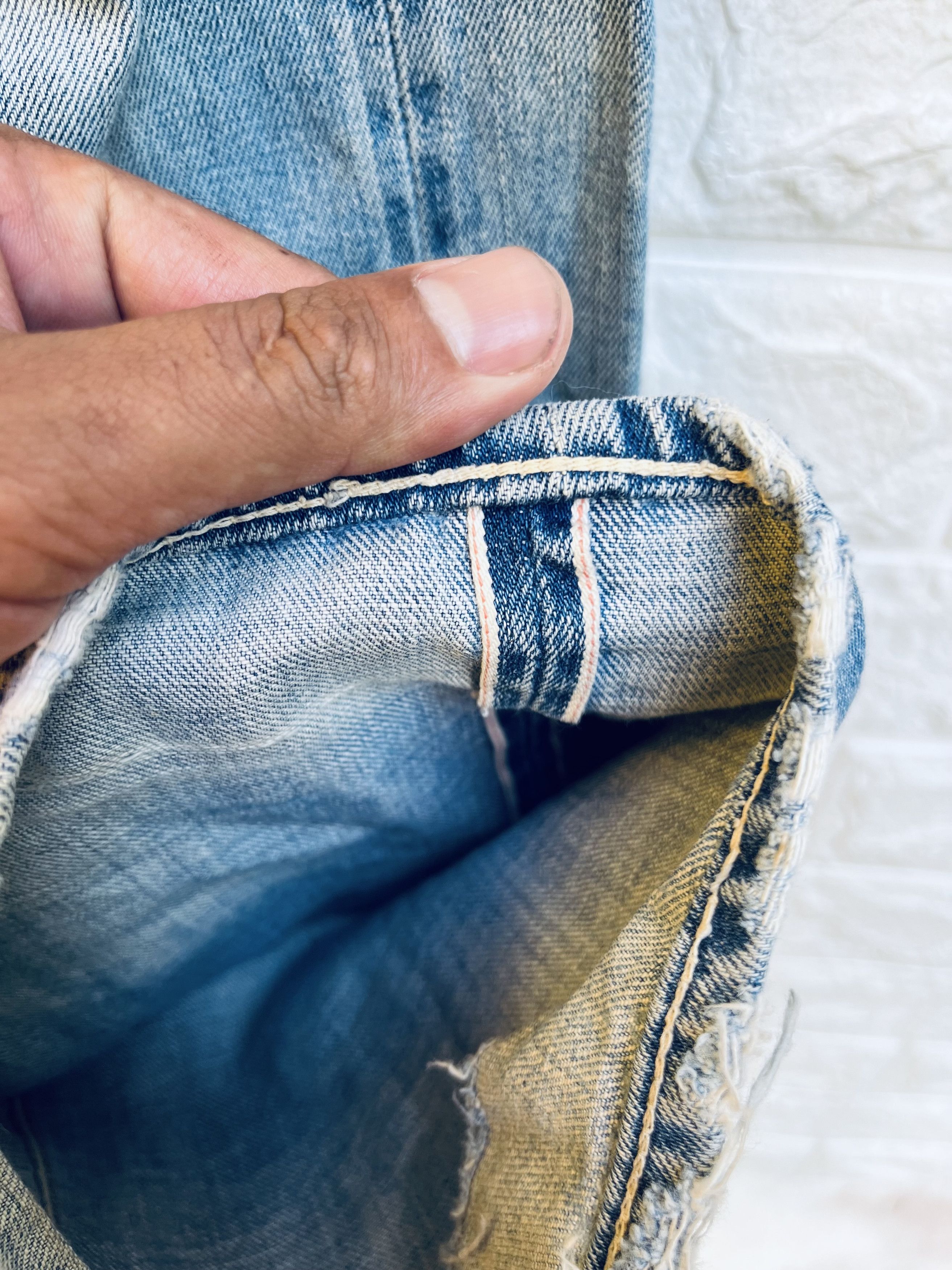 Levi's Vintage Clothing × Vintage Vintage Levis Big E Selvage Designed Fashion Style Size US 33 - 9 Thumbnail