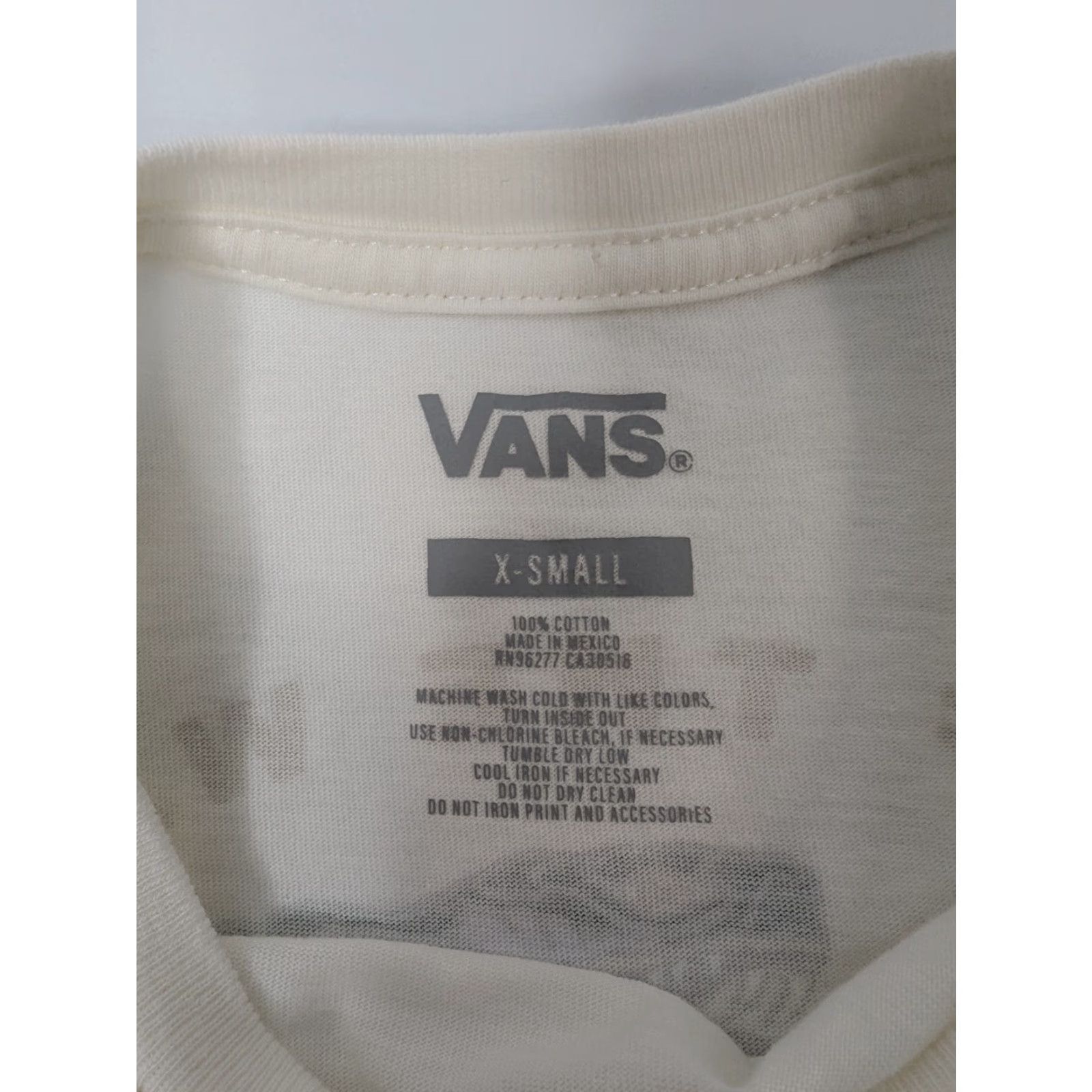 Vans Vans Mens Shirt Long Sleeve Cream Serpent Skull Graphic Logo Skater Cotton Size XS Size US XS / EU 42 / 0 - 6 Thumbnail