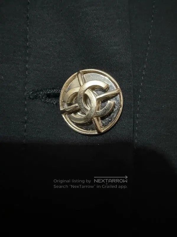 Chanel Chanel Logo Black Polyester Women's Jacket . Size S / US 4 / IT 40 - 3 Thumbnail