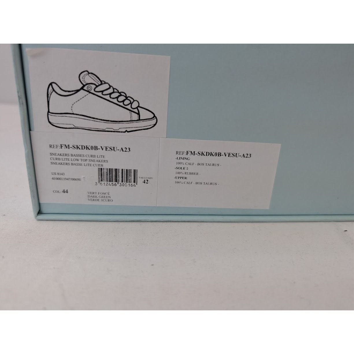 Lanvin Lanvin Curb Lite Low-Top Sneakers in Dark Green BNWB 42 Size US 9 / EU 42 - 23 Thumbnail
