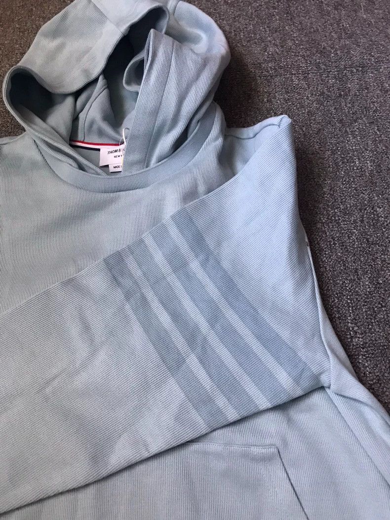 Thom Browne Thom Browne size4 Classic four-barrel hooded sweater made o Size US XL / EU 56 / 4 - 5 Thumbnail