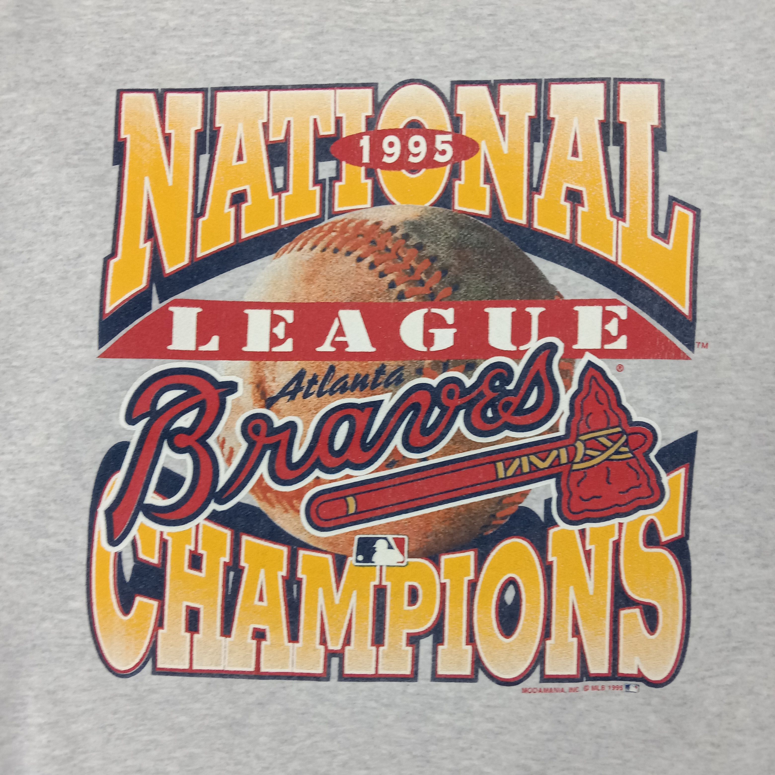 MLB 90's Atlanta Braves Baseball Team Sweatshirt C251N13 Size US L / EU 52-54 / 3 - 2 Thumbnail