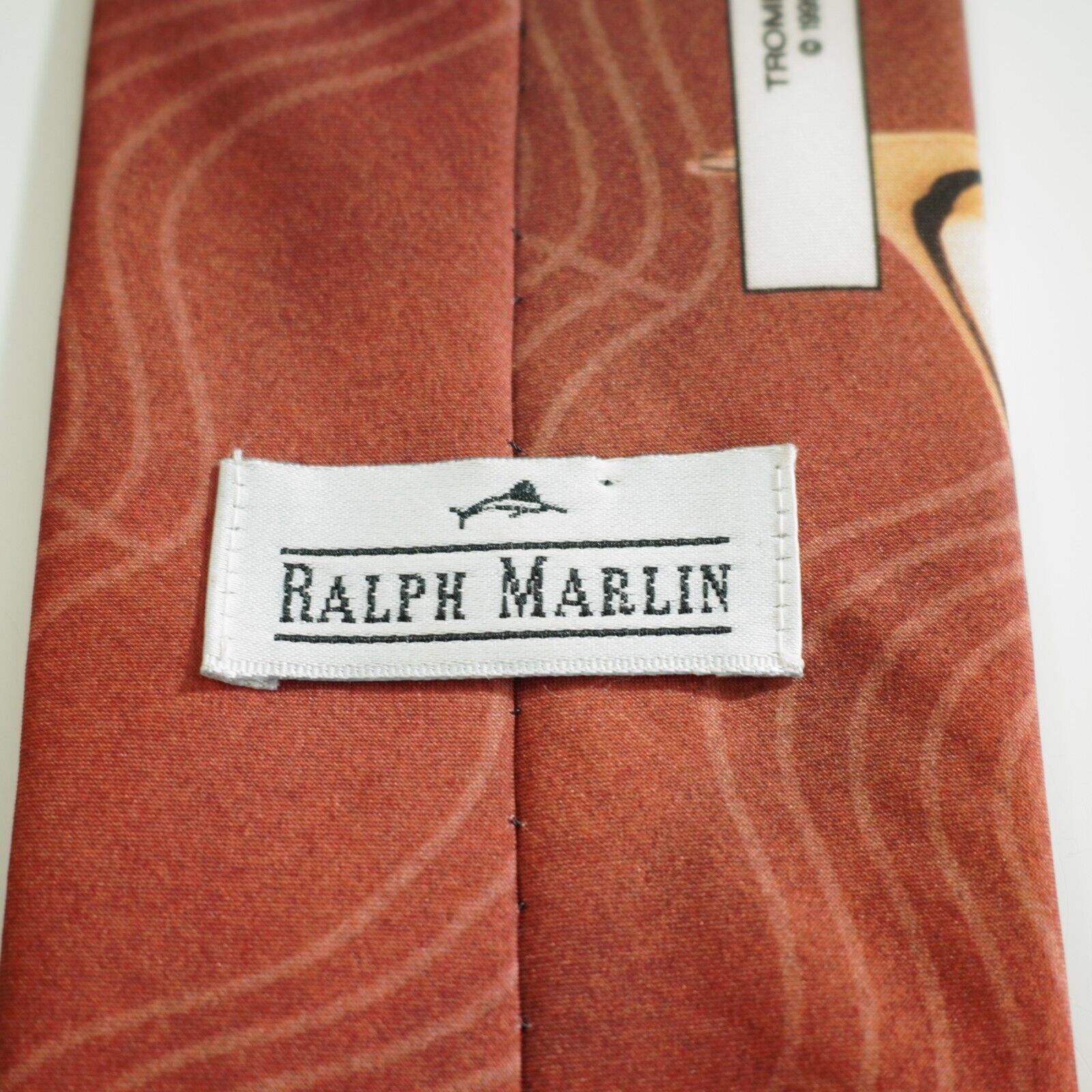 Ralph Marlin Ralph Marlin Trombone & Notes Brown Black Print Polyester Ti Size ONE SIZE - 4 Thumbnail