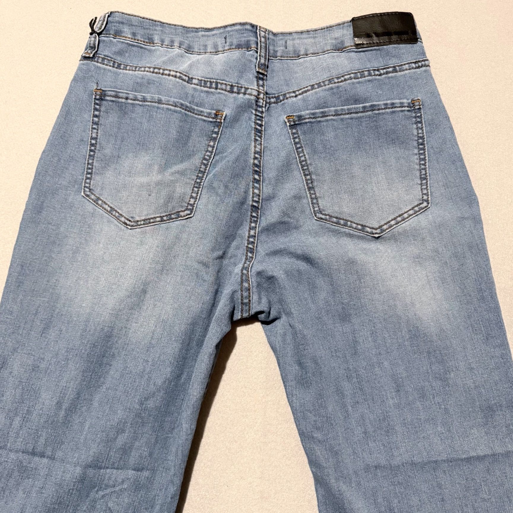 Denime !iT. Marty High-Rise Straight Jeans Women's Blue Denim Zip-Fly Frayed - 6 Size 28" / US 6 / IT 42 - 6 Thumbnail