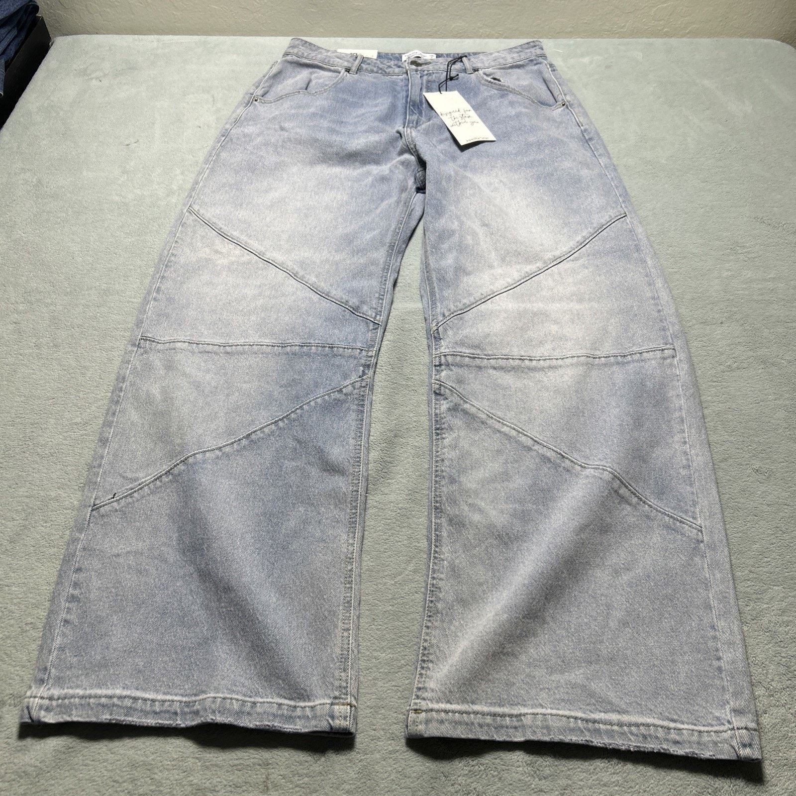 JNCO Patchwork Beyond Baggy Jeans Womens 11 - 32x30 Wide Hamilton Size 32" / US 10 / IT 46 - 3 Thumbnail