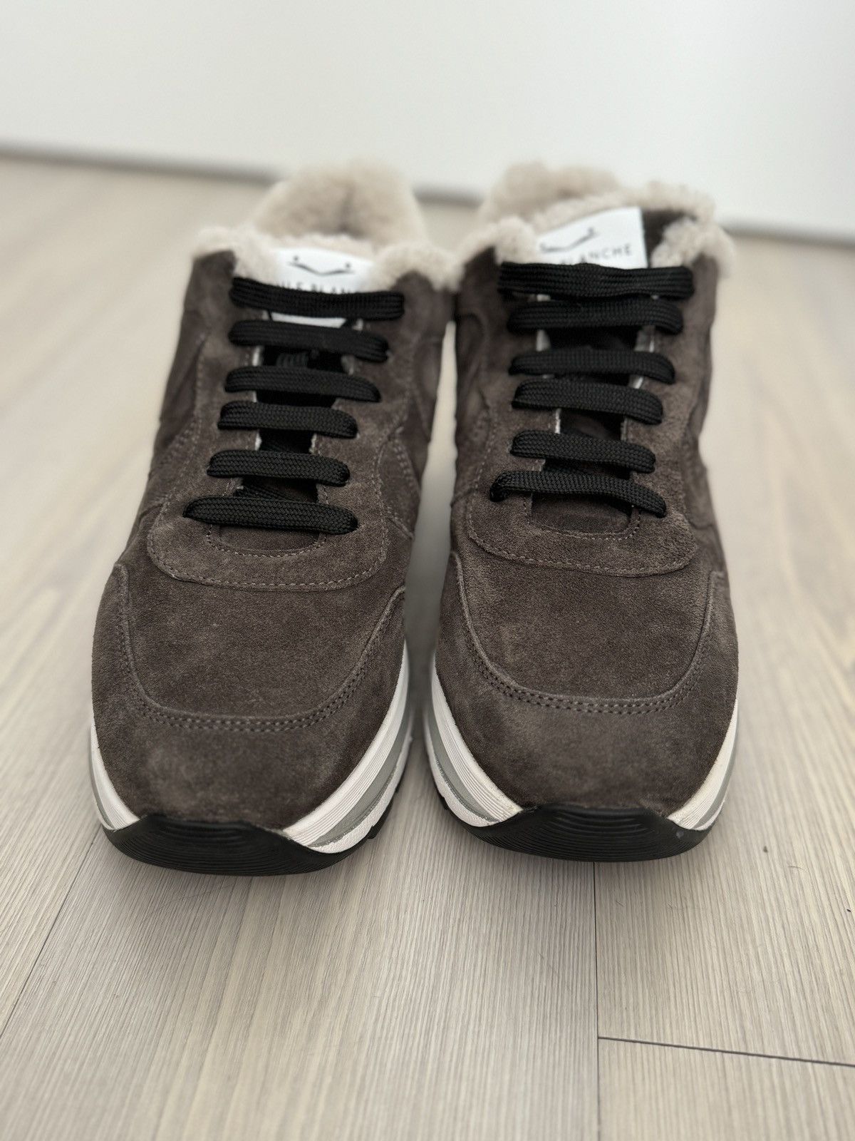 Other Voile Blanche Maran Genuine Shearling & Suede Sneaker Size US 12 / IT 42 - 2 Thumbnail