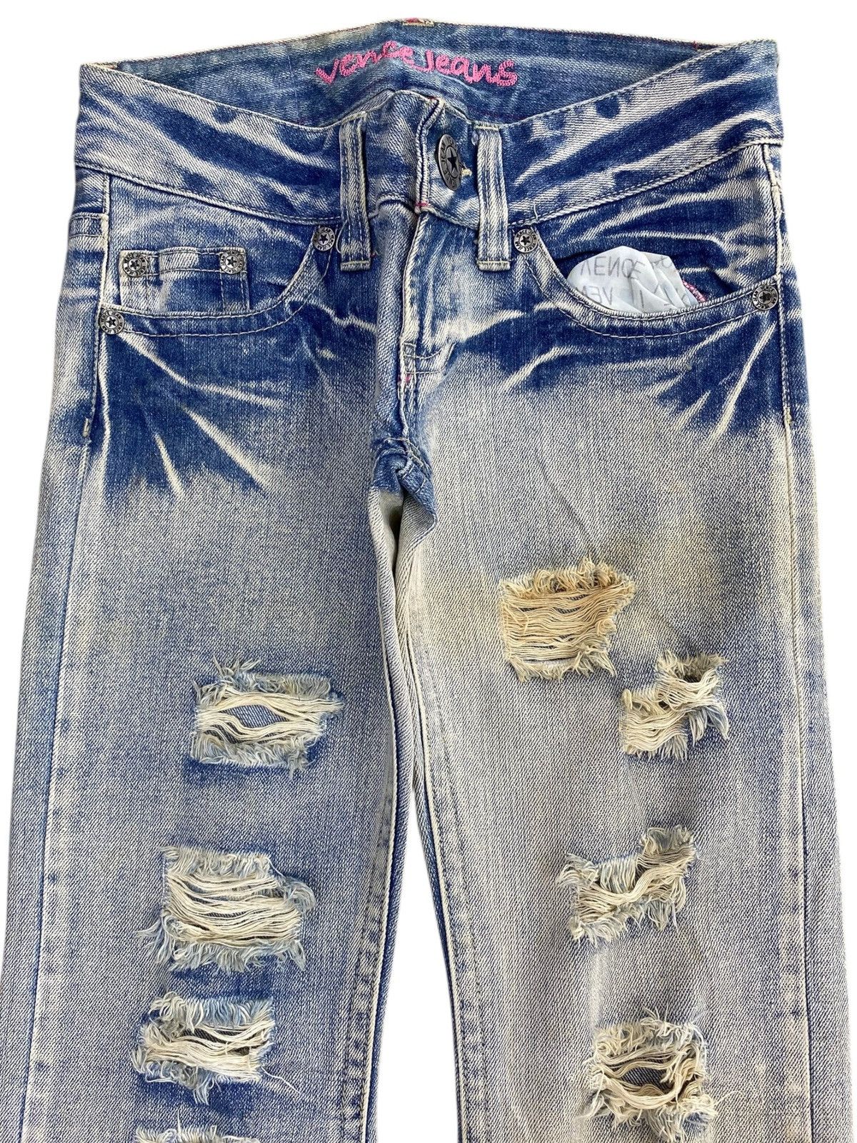 Japanese Brand Japanese Brand Acid Light Wash Style Distressed Jeans Size US 28 / EU 44 - 2 Thumbnail