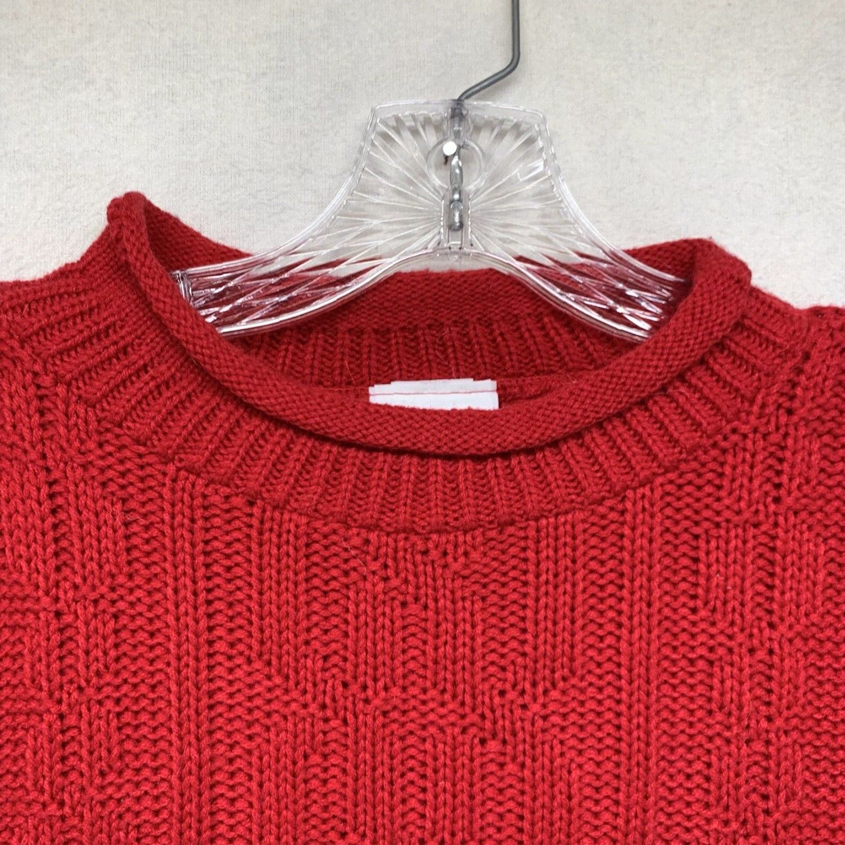 Vintage VINTAGE Bobbie Brooks Red Cable-Knit Sweater Women’s Large Pullover 80s Classic Made in USA Size L / US 10 / IT 46 - 6 Thumbnail