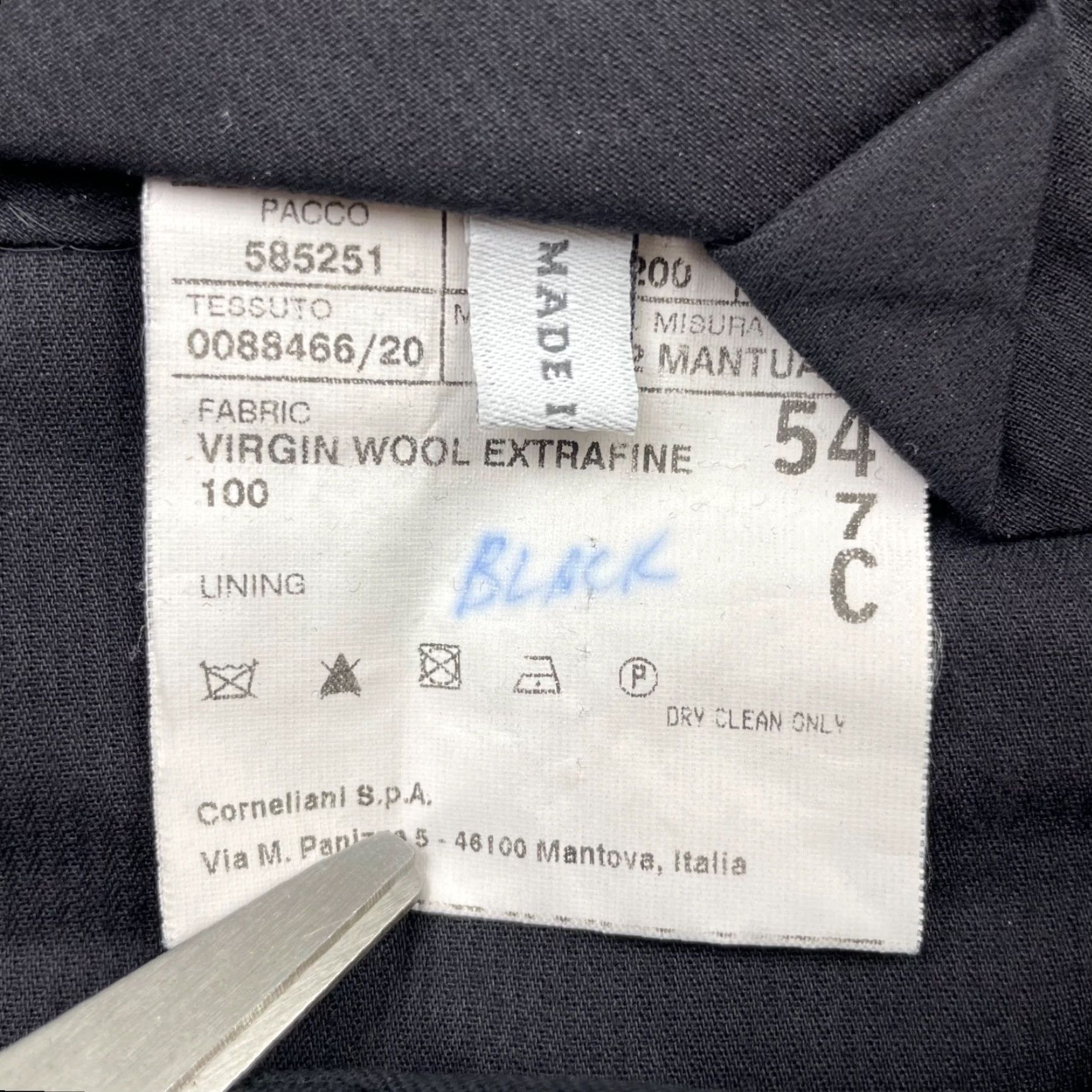 Corneliani Corneliani Men’s 100% Wool Pleated Pants Black Italy 34x26 Dress Pants Straight Leg Regular Mens Size US 34 / EU 50 - 5 Thumbnail