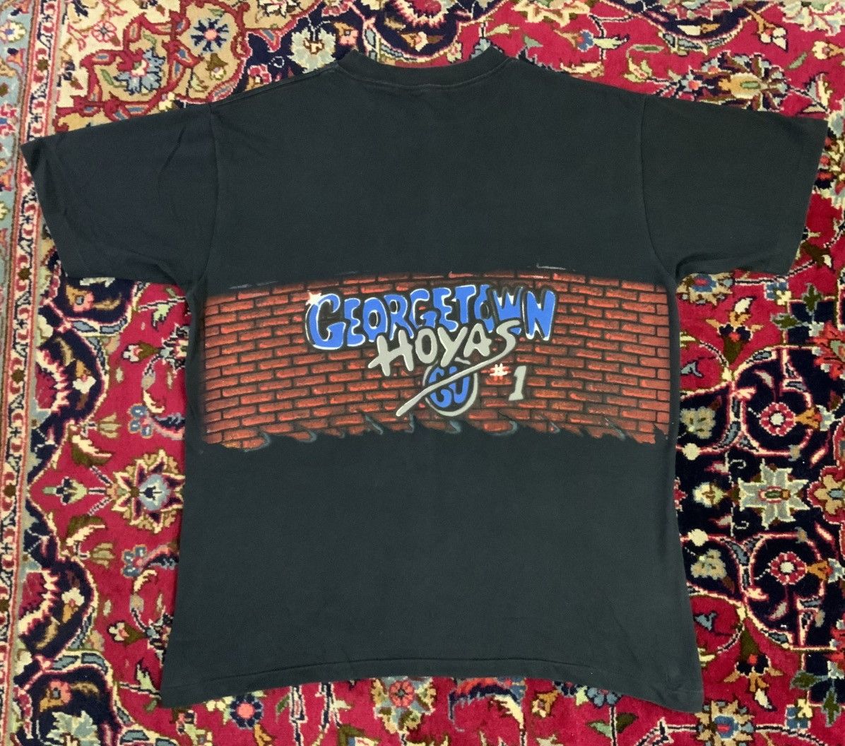 Vintage Vtg 90s Georgetown Hoyas T Shirt Graffiti Print Sz Med Size US M / EU 48-50 / 2 - 4 Thumbnail