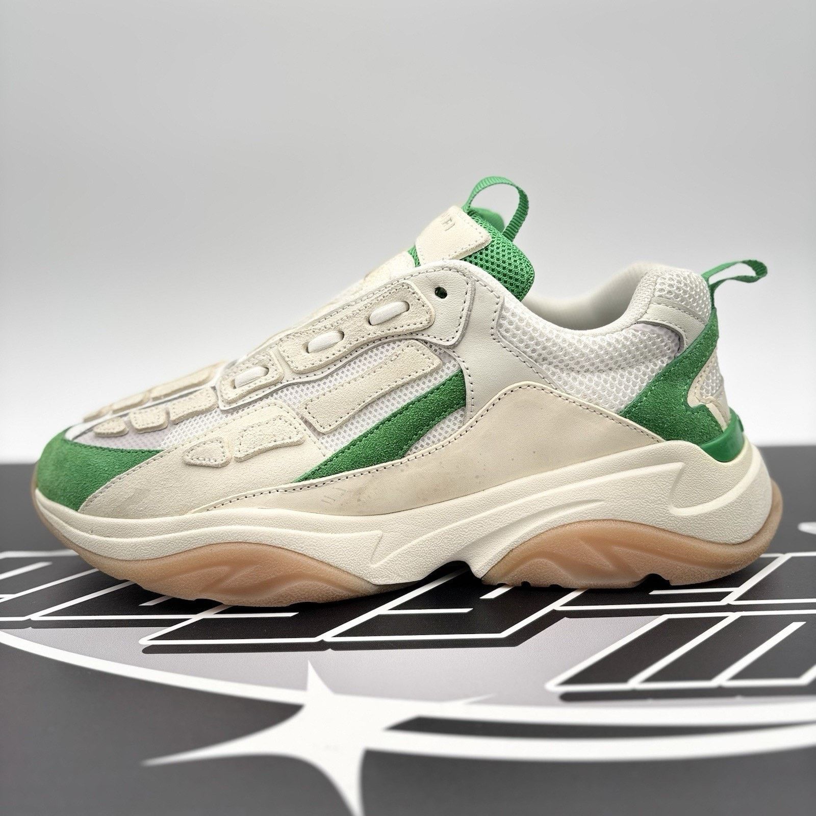 Amiri Amiri Bone Runner ' Tennis Green ' | EXCELLENT! Size US 10 / EU 43 - 11 Thumbnail