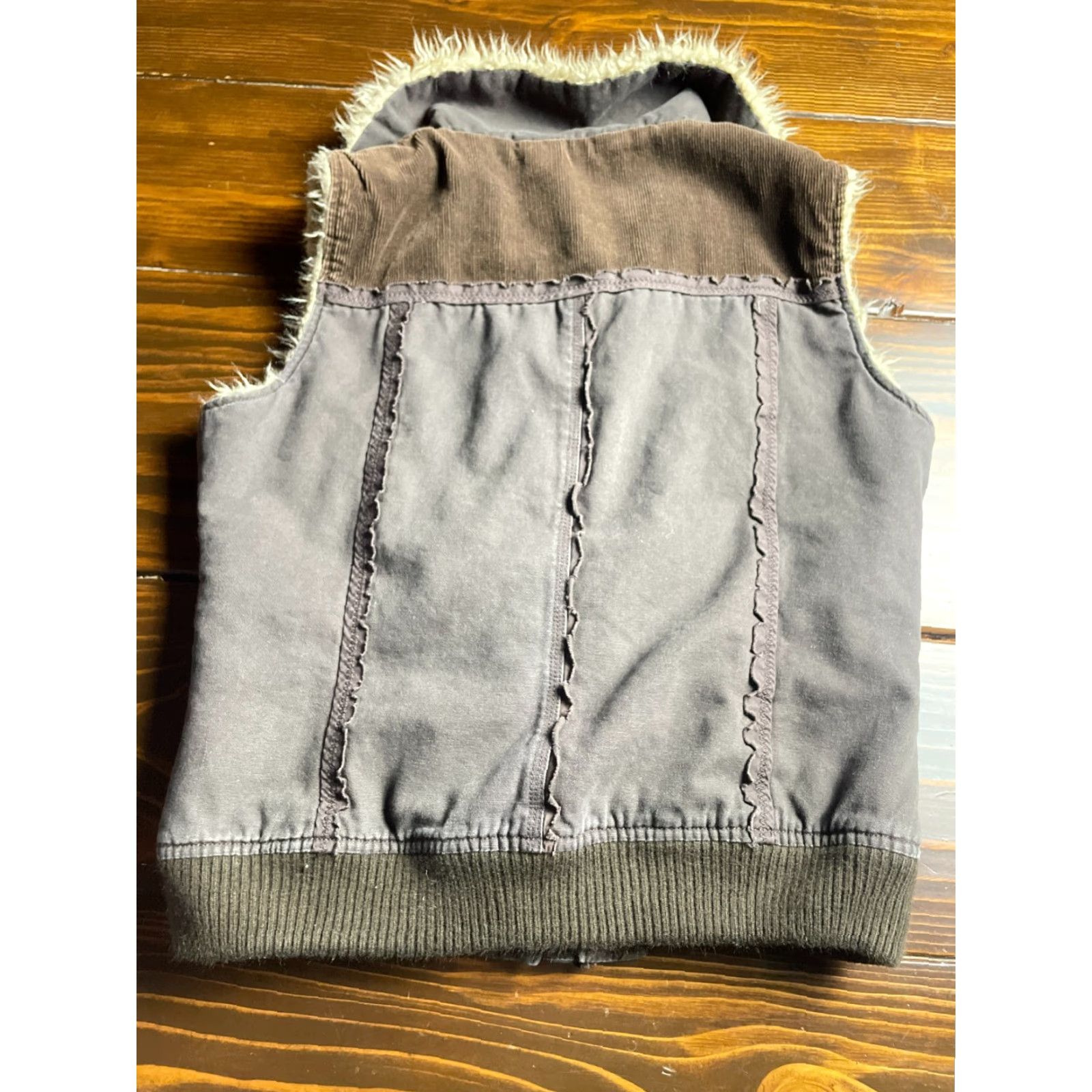 Vintage Maurices Jacket Women's Medium Brown Vest Faux Fur - Jacket, Basic Jacket, Casual, Regular Fit, Button Zip Closure, Short, Solid, Velvet? Size M / US 6-8 / IT 42-44 - 2 Thumbnail
