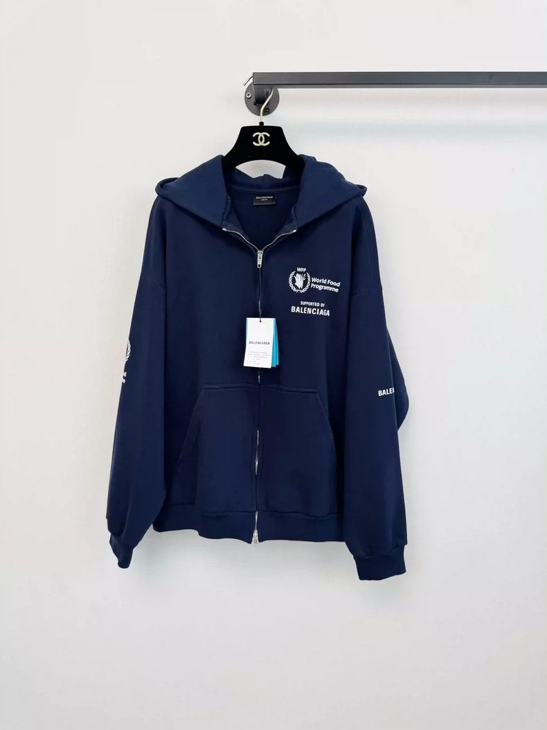 Balenciaga Balenciaga Navy blue coat Size S / US 4 / IT 40 - 1 Thumbnail