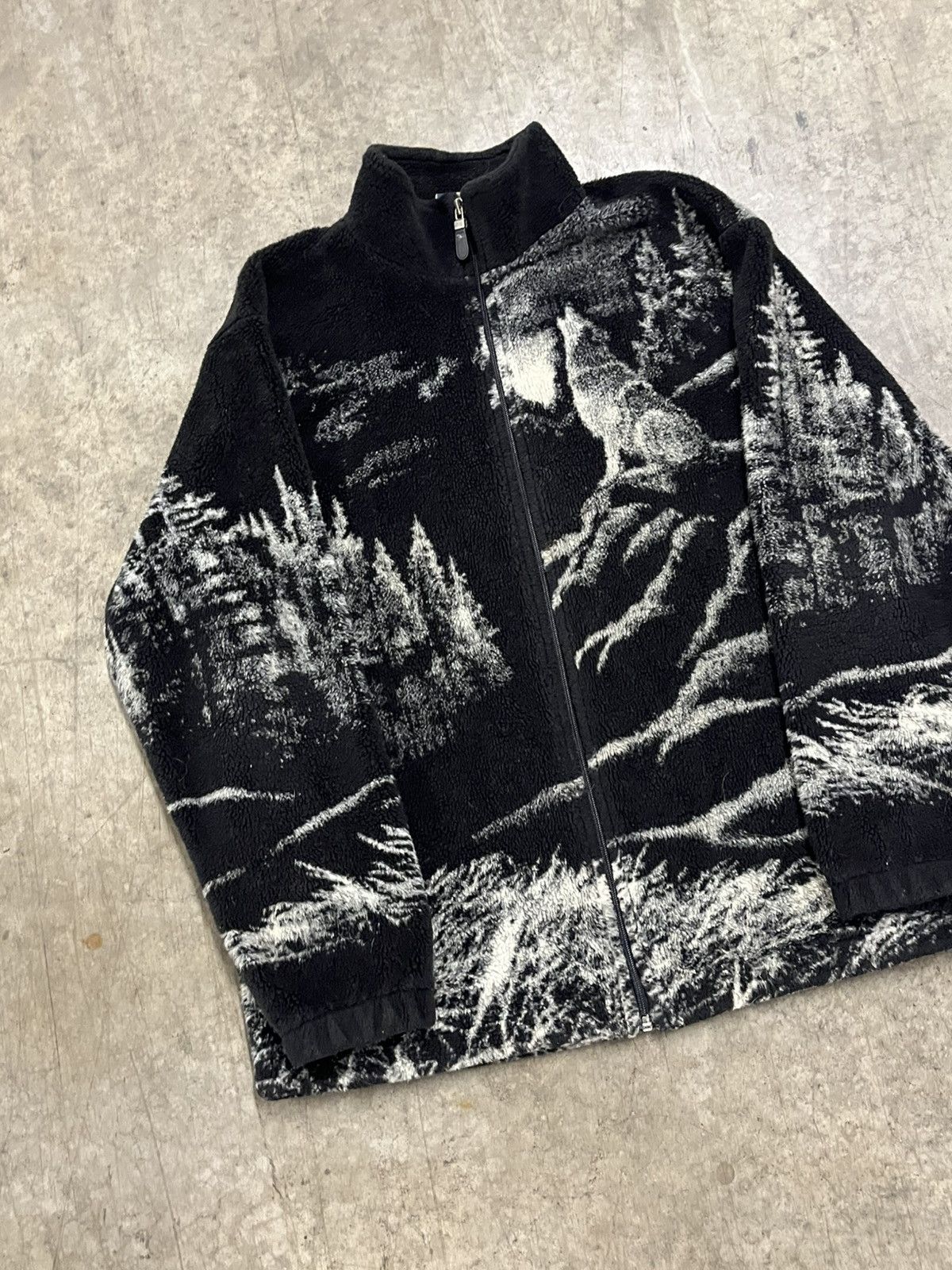 Vintage Vintage AOP Animal wolf fleece vintage streetwear hype Size US M / EU 48-50 / 2 - 8 Thumbnail