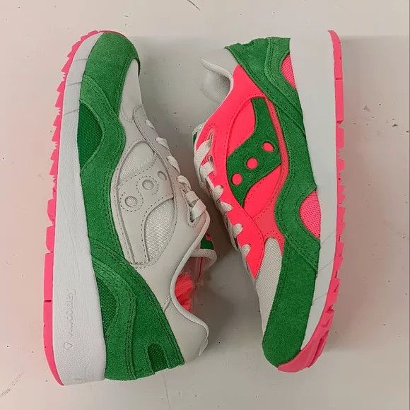 Saucony Saucony Women's Shadow Green/Wht 6000 Split Sneakers - US9.5 Size US 9.5 / IT 39.5 - 7 Thumbnail