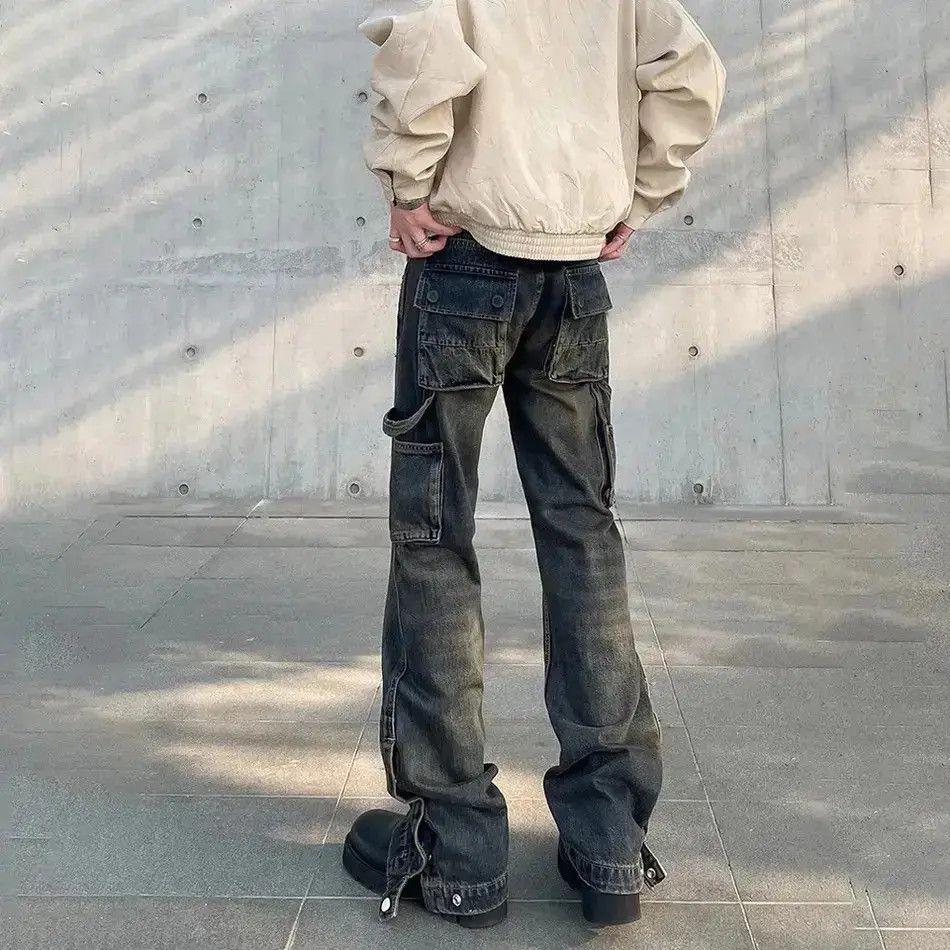 Japanese Brand Cargo Jeans Men Streetwear Autumn Casual Fashion Size US 32 / EU 48 - 3 Thumbnail