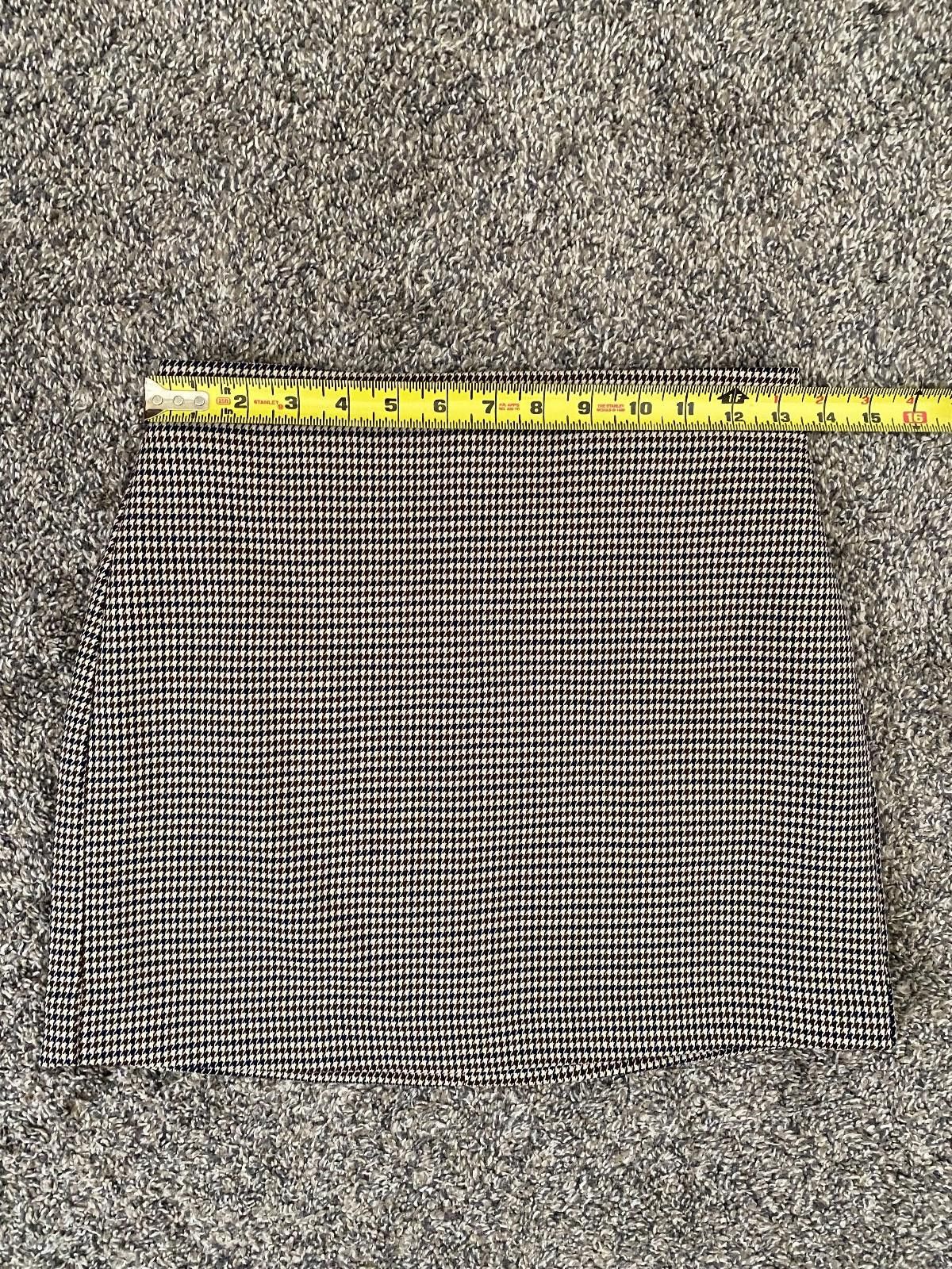 Mango NWT MANGO Mini Skirt in Houndstooth (X-SMALL) Size 26" / US 2 / IT 38 - 6 Thumbnail