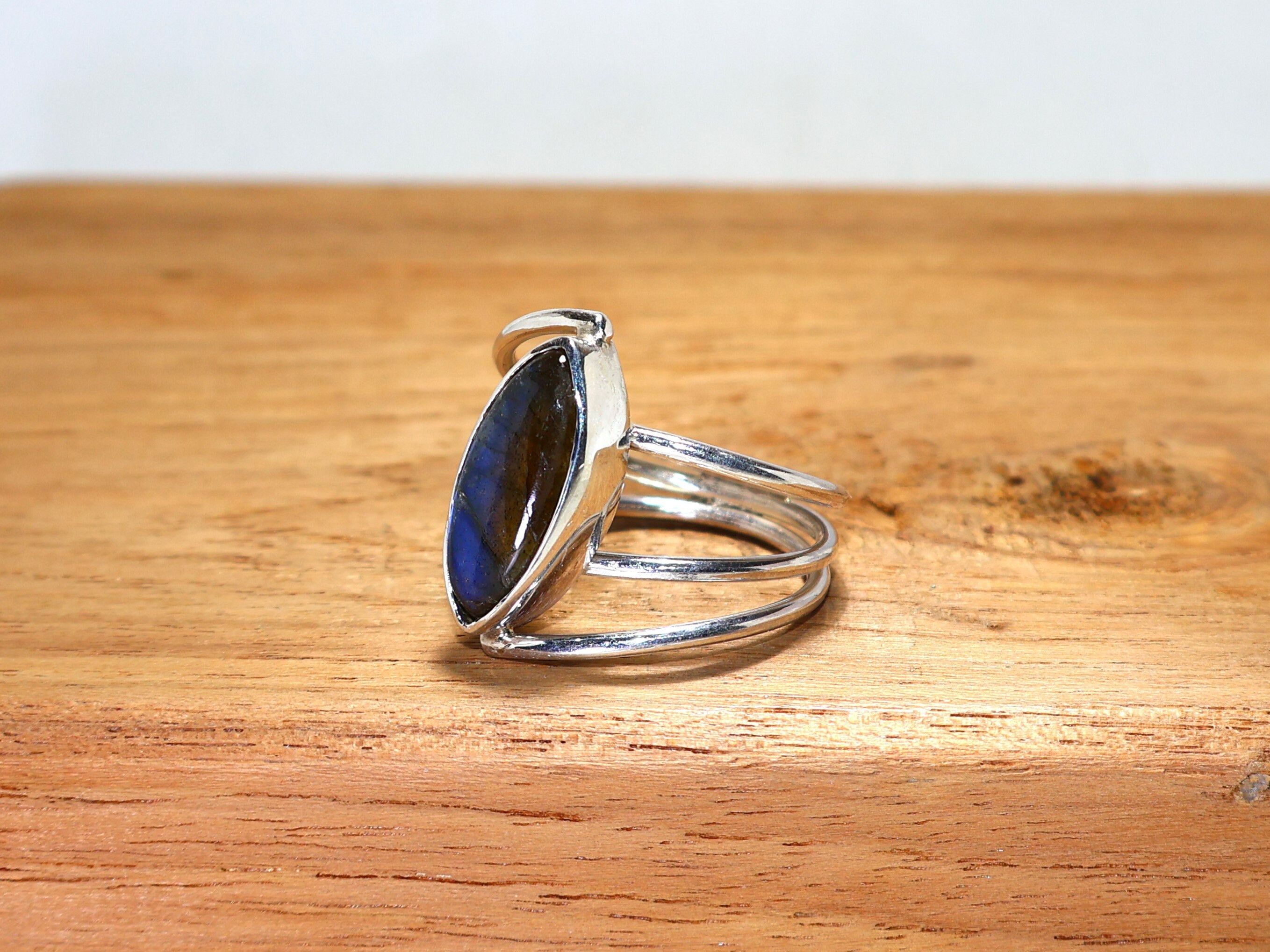 Handmade Labradorite Ring, 925 Sterling Silver, Handmade Women Rings, Size ONE SIZE - 5 Thumbnail