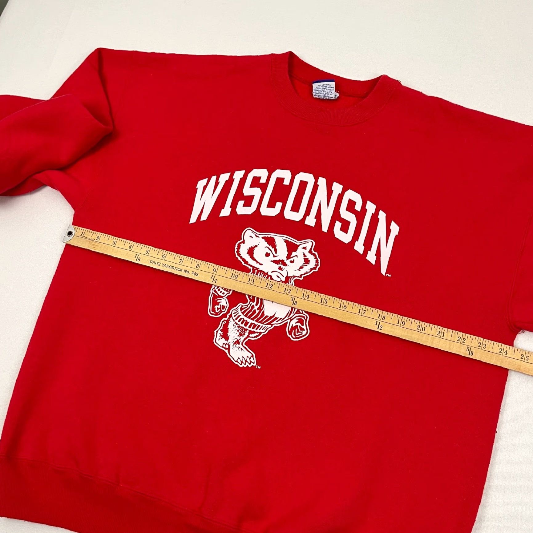 Champion VINTAGE VTG Wisconsin Badgers Sweatshirt Mens XL Red Champion Pullover Crew USA Y2K Size US XL / EU 56 / 4 - 6 Thumbnail