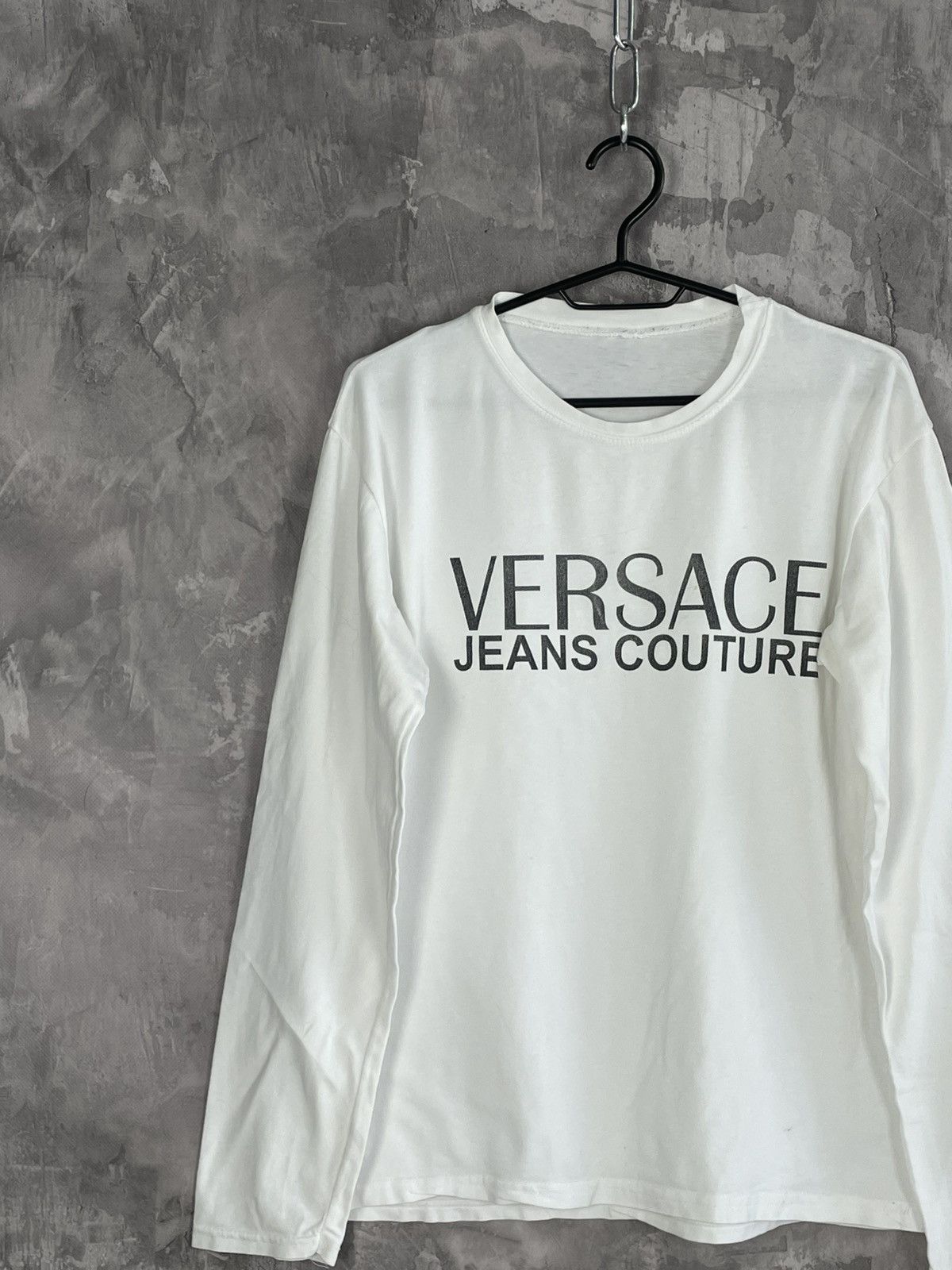 Versace × Vintage Vintage Versace Jeans Couture Glamour Big Logo Long Sleeve Size US M / EU 48-50 / 2 - 3 Thumbnail