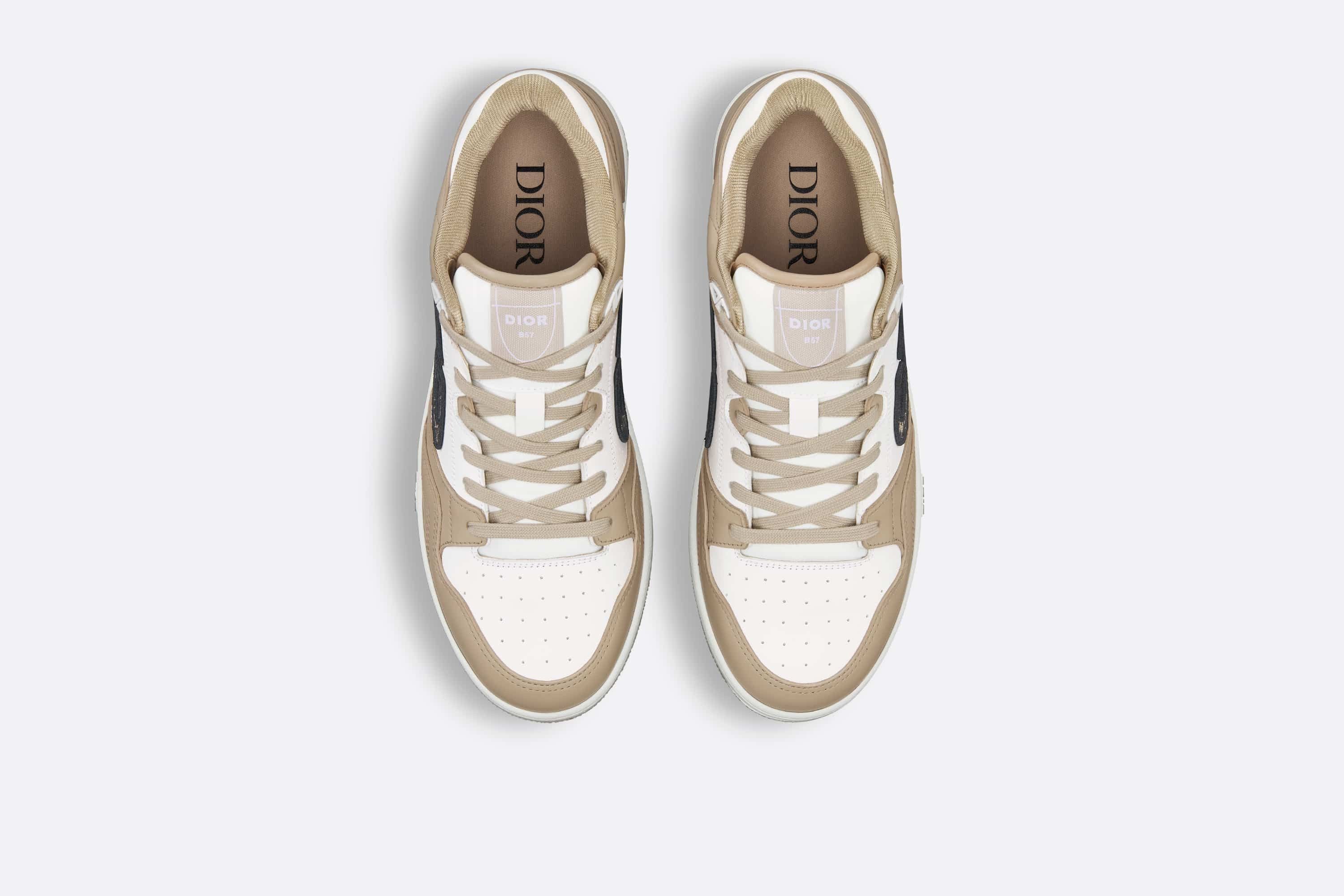 Dior o1w1db10625 Low-Top Sneakers in Beige/White Size US 11 / EU 44 - 4 Thumbnail