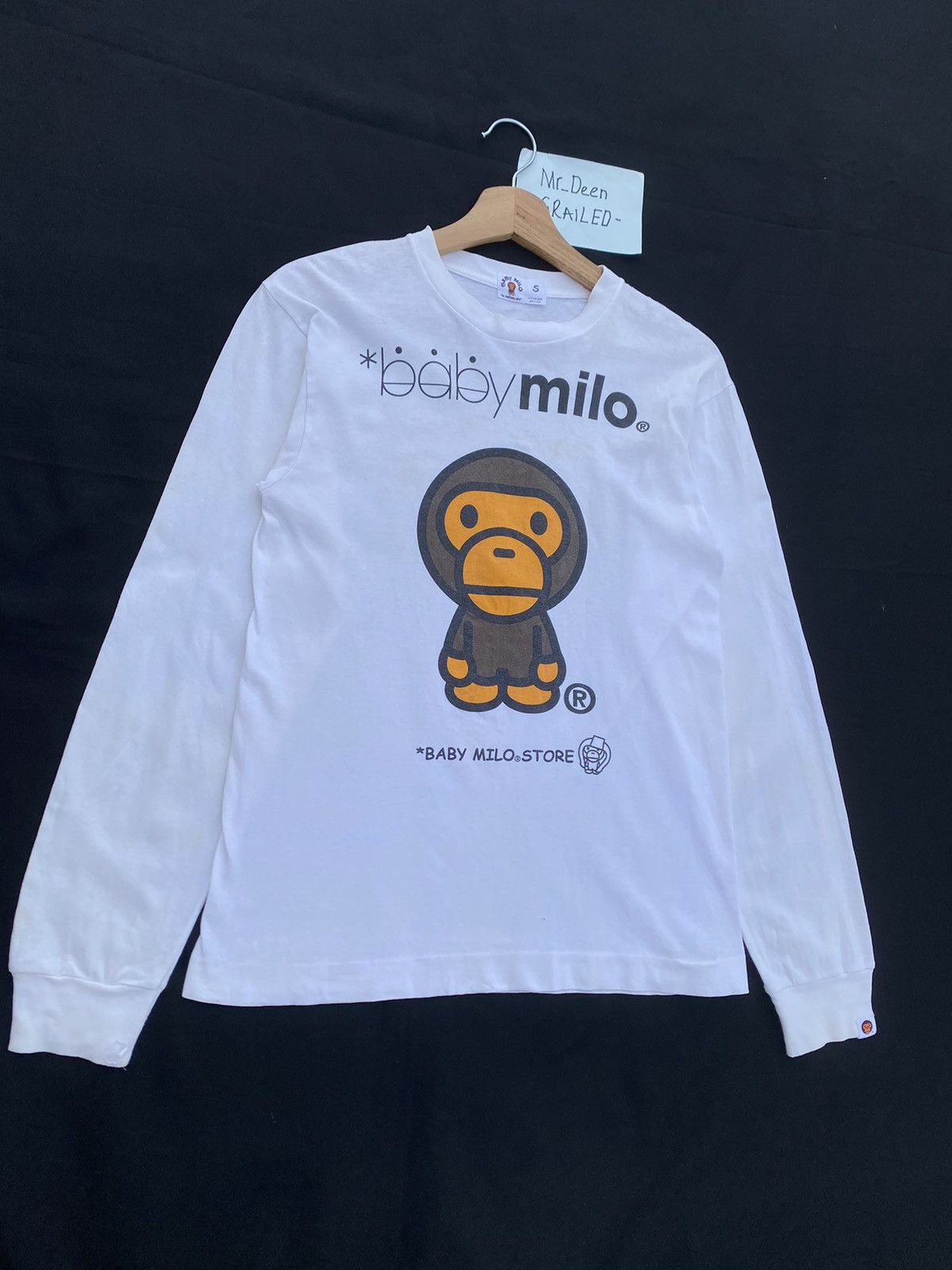 Bape Rare Vintage Baby Milo by BAPE Longsleeve Tshirt Size US S / EU 44-46 / 1 - 2 Thumbnail