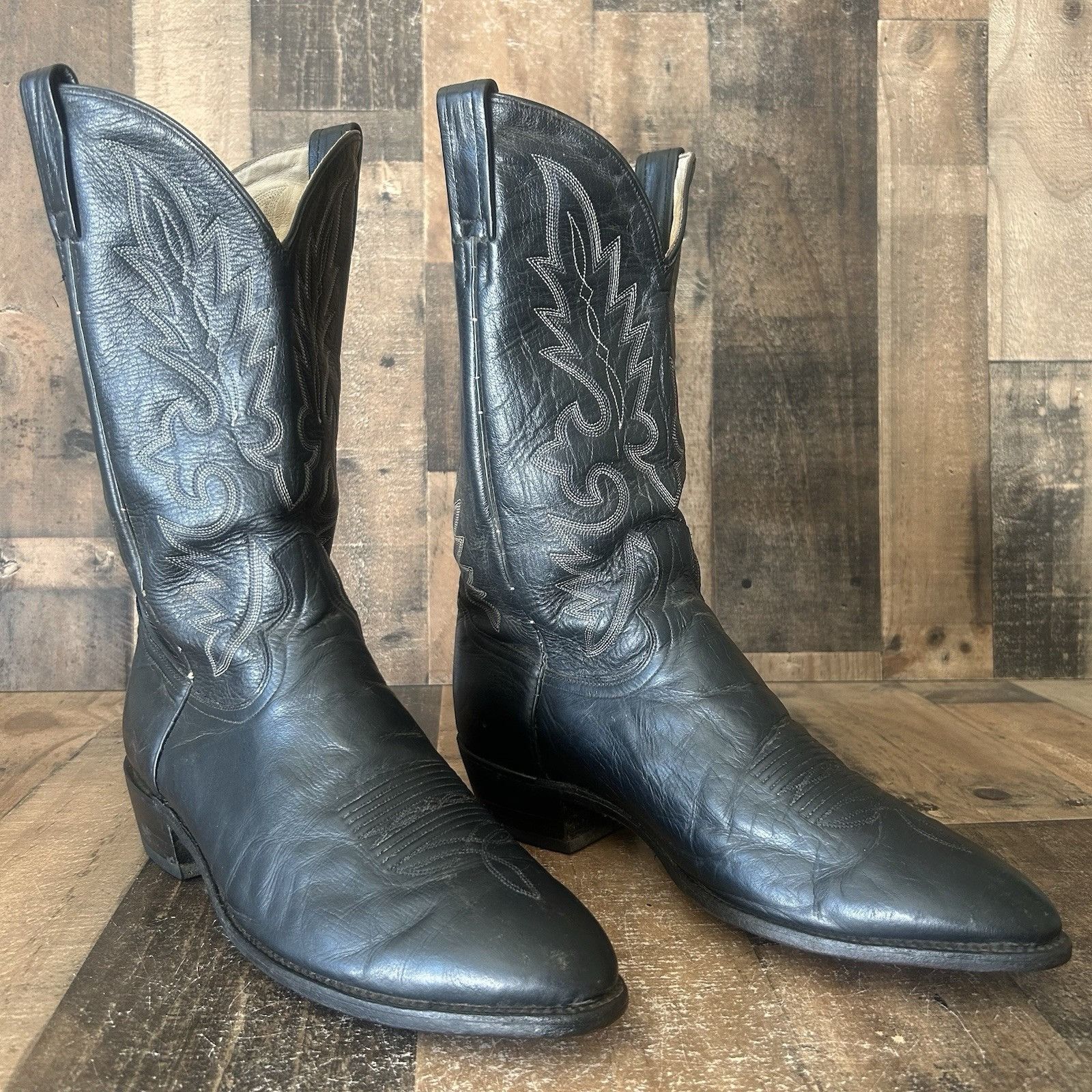 Dan Post Dan Post 2110 R Black Extra Wide Cowboy Boots Mens 12 EW Size US 12 / EU 45 - 3 Thumbnail