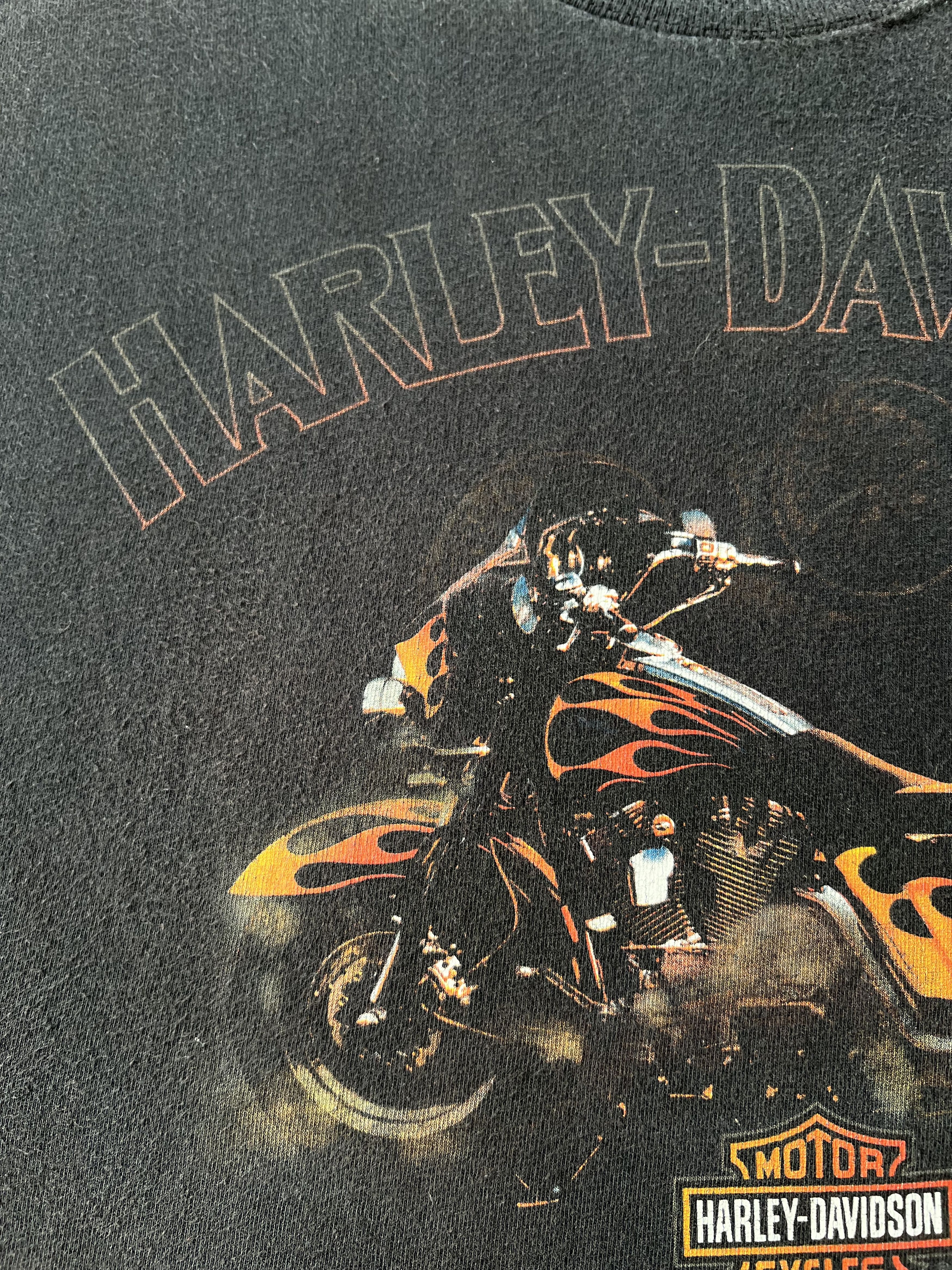 Harley Davidson Vintage 2006 Harley Davidson Motorcycle Fire Flame T-shirt Size US XL / EU 56 / 4 - 5 Thumbnail