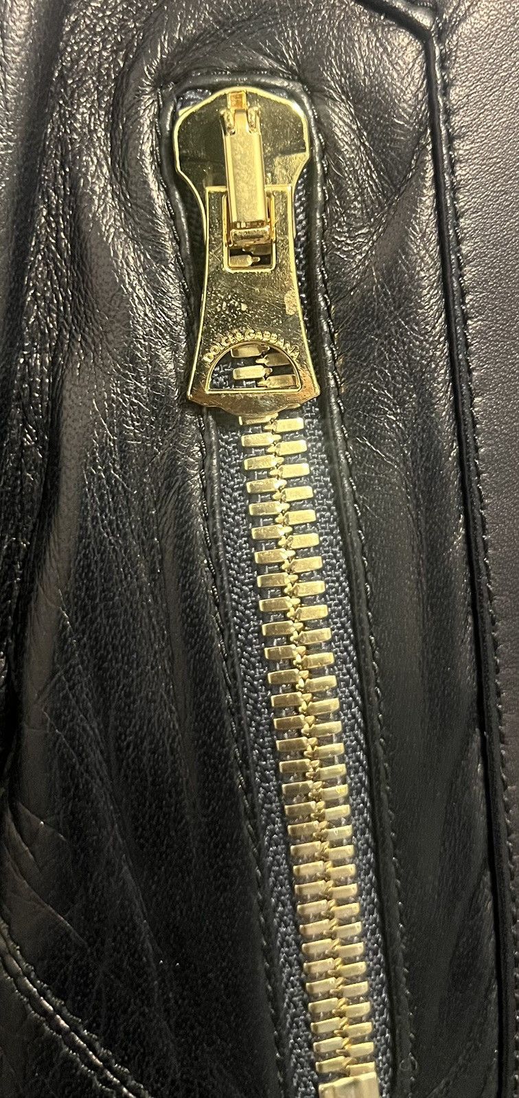 Dolce & Gabbana Authentic Dolce & Gabbana made in Italy navy leather jacket Size US XL / EU 56 / 4 - 3 Thumbnail