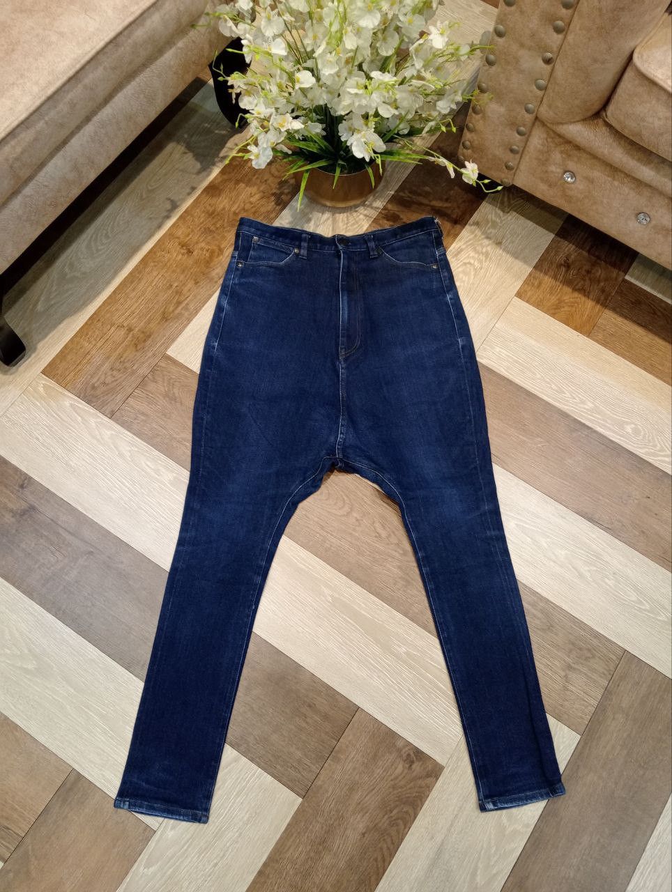 Lad Musician LAD MUSICIAN SAROUEL SKINNY BLUE STRETCH PANTS - SIZE 44 Size US 31 - 1 Thumbnail