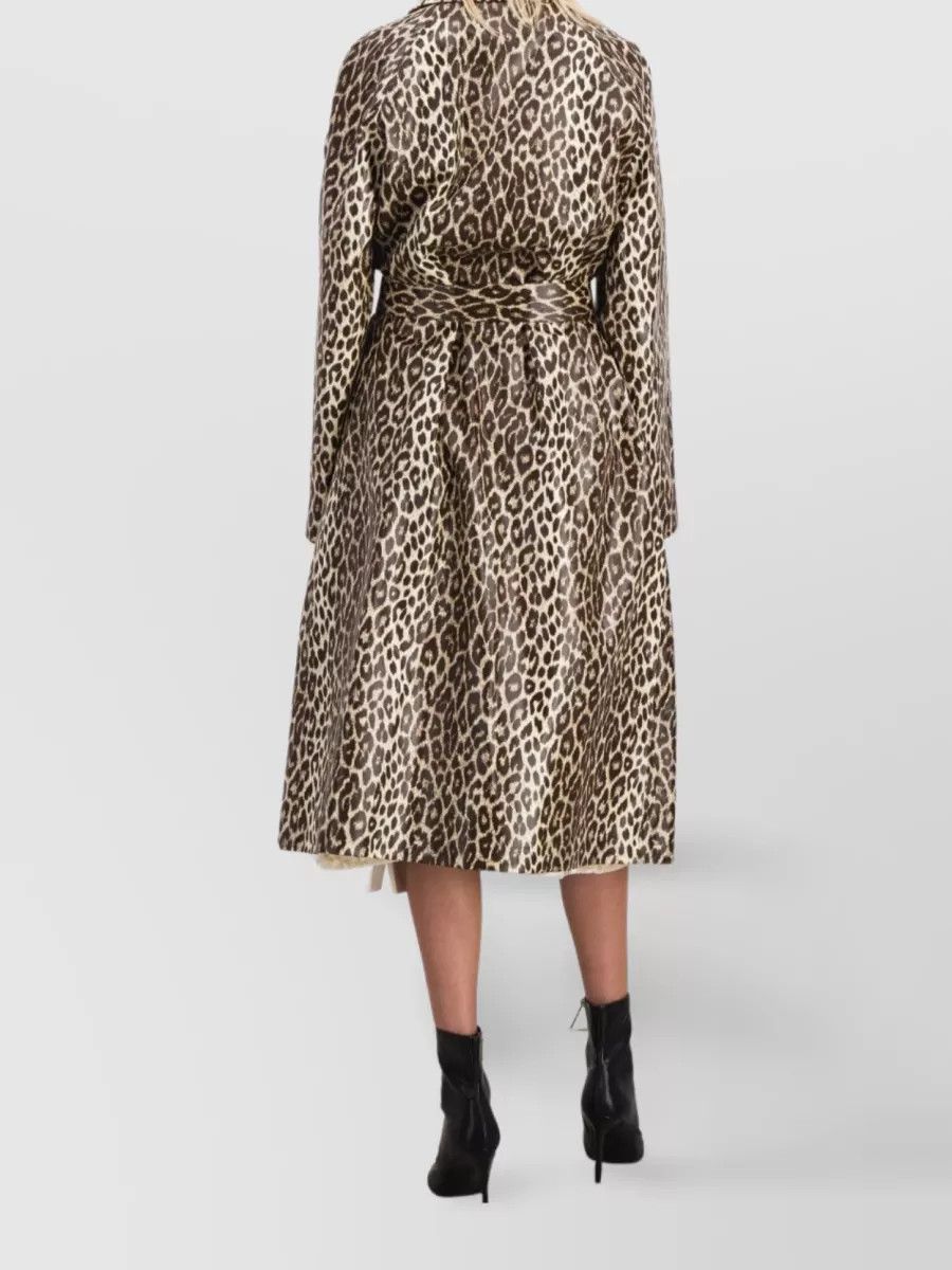 Jil Sander o1y0925 Leoprd-Print Overcoat in Brown Size XS / US 0-2 / IT 36-38 - 3 Thumbnail