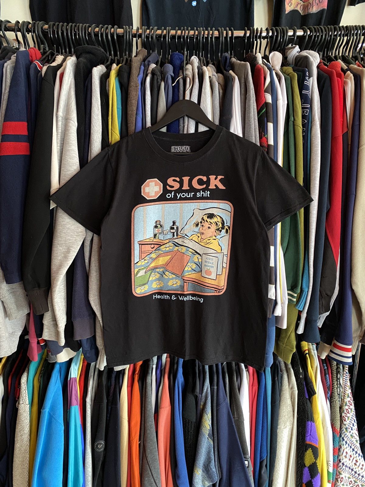 Vintage SICK OF YOUR SHIT HUMOR VINTAGE T-SHIRT Y2k Size US M / EU 48-50 / 2 - 1 Thumbnail