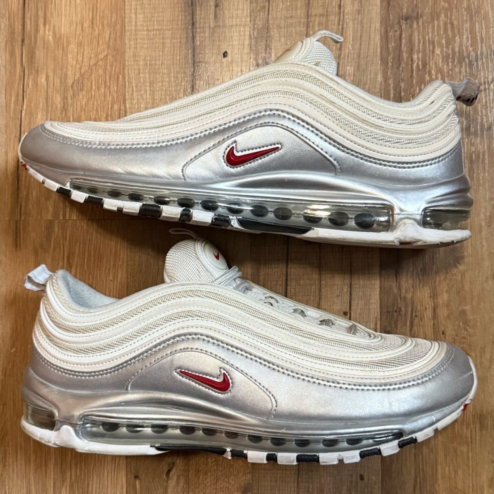 Nike Nike Air Max 97 QS B-Sides White Silver Size US 10.5 / EU 43-44 - 4 Thumbnail