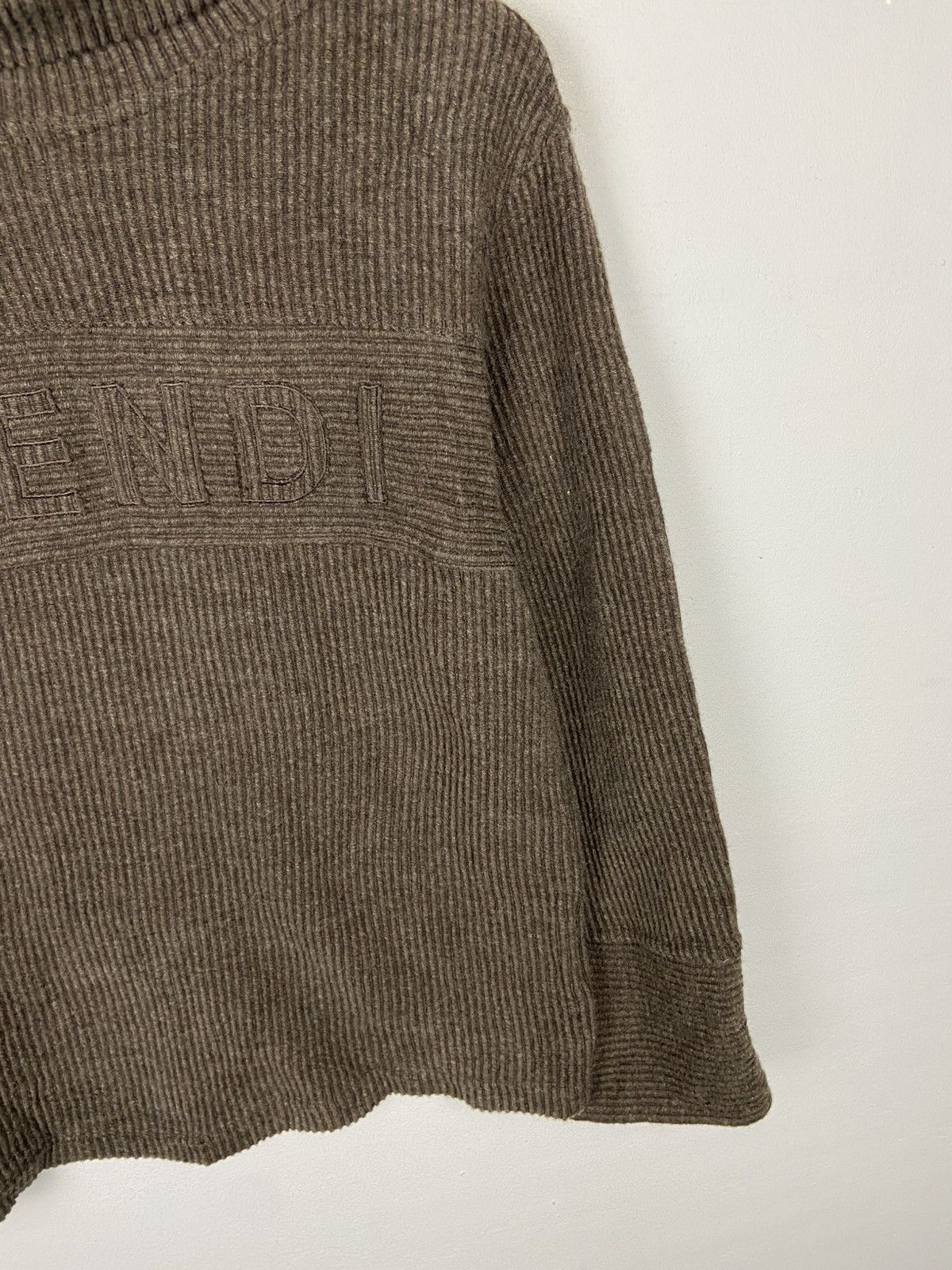 Fendi VINTAGE FENDI BIG LOGO MONOGRAM EMBROIDERED TURTLENECK Size US M / EU 48-50 / 2 - 5 Thumbnail