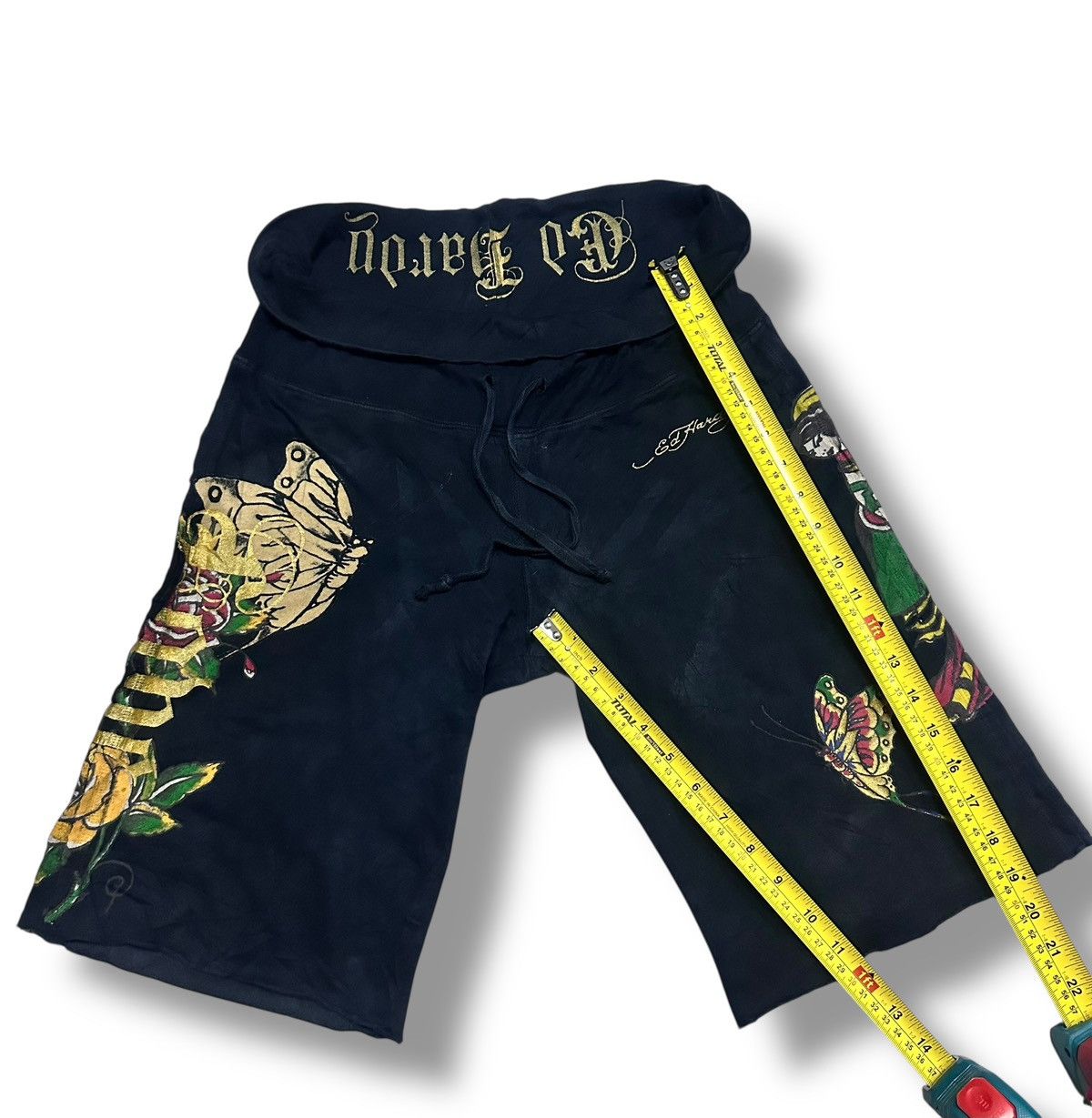 Ed Hardy Ed Hardy Vintage Shortpant Butterfly Embodied Faded Wash. Size US 30 / EU 46 - 12 Thumbnail