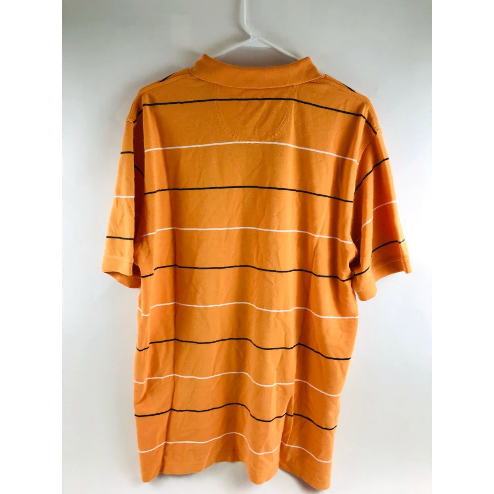 Izod IZOD Shirt Polo Striped 1/4 Button Pullover Cotton XL Men's Orange Casual Size US XL / EU 56 / 4 - 2 Thumbnail
