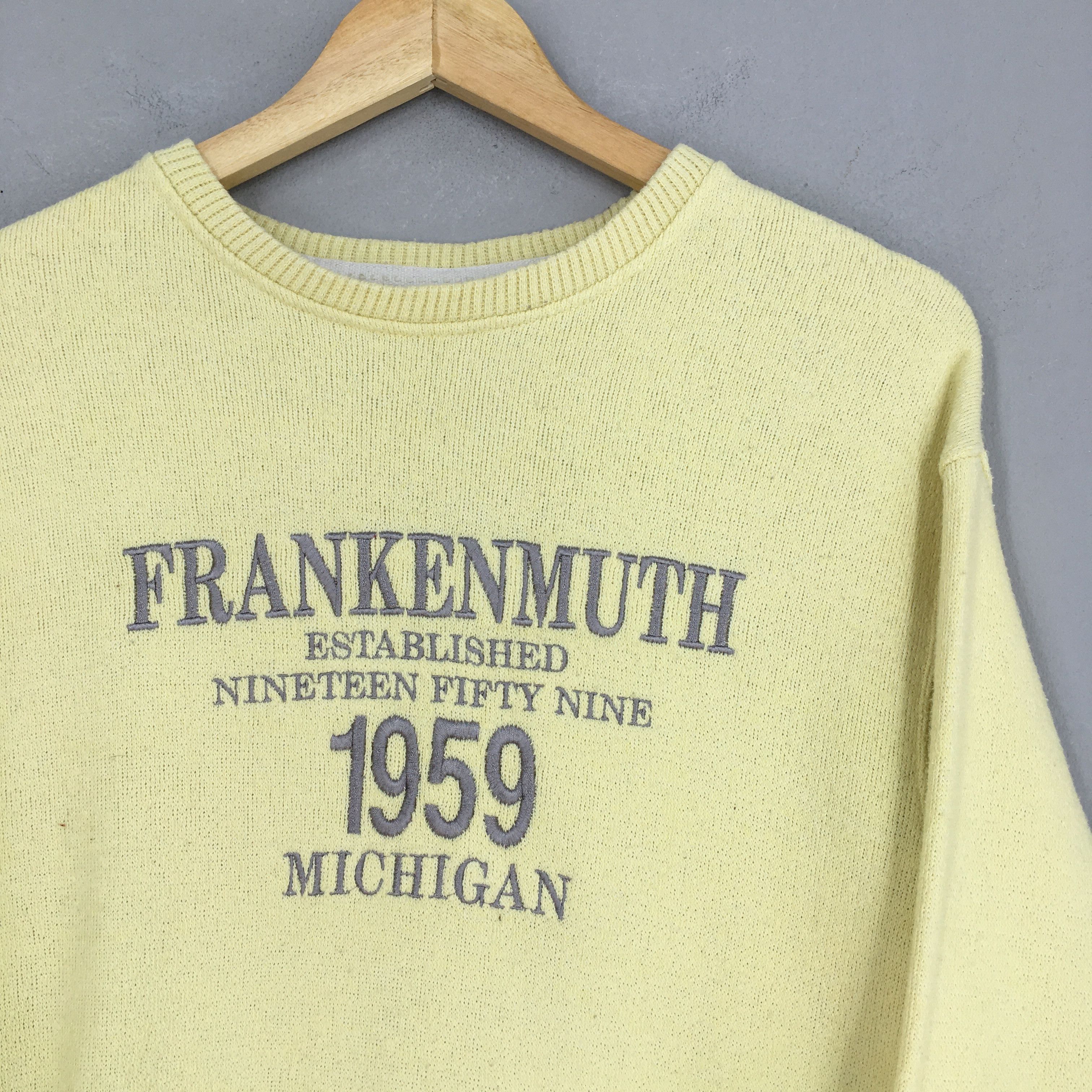NCAA × Vintage Vintage Frankenmuth Michigan 1959 Yellow Jumper Small Size US S / EU 44-46 / 1 - 2 Thumbnail